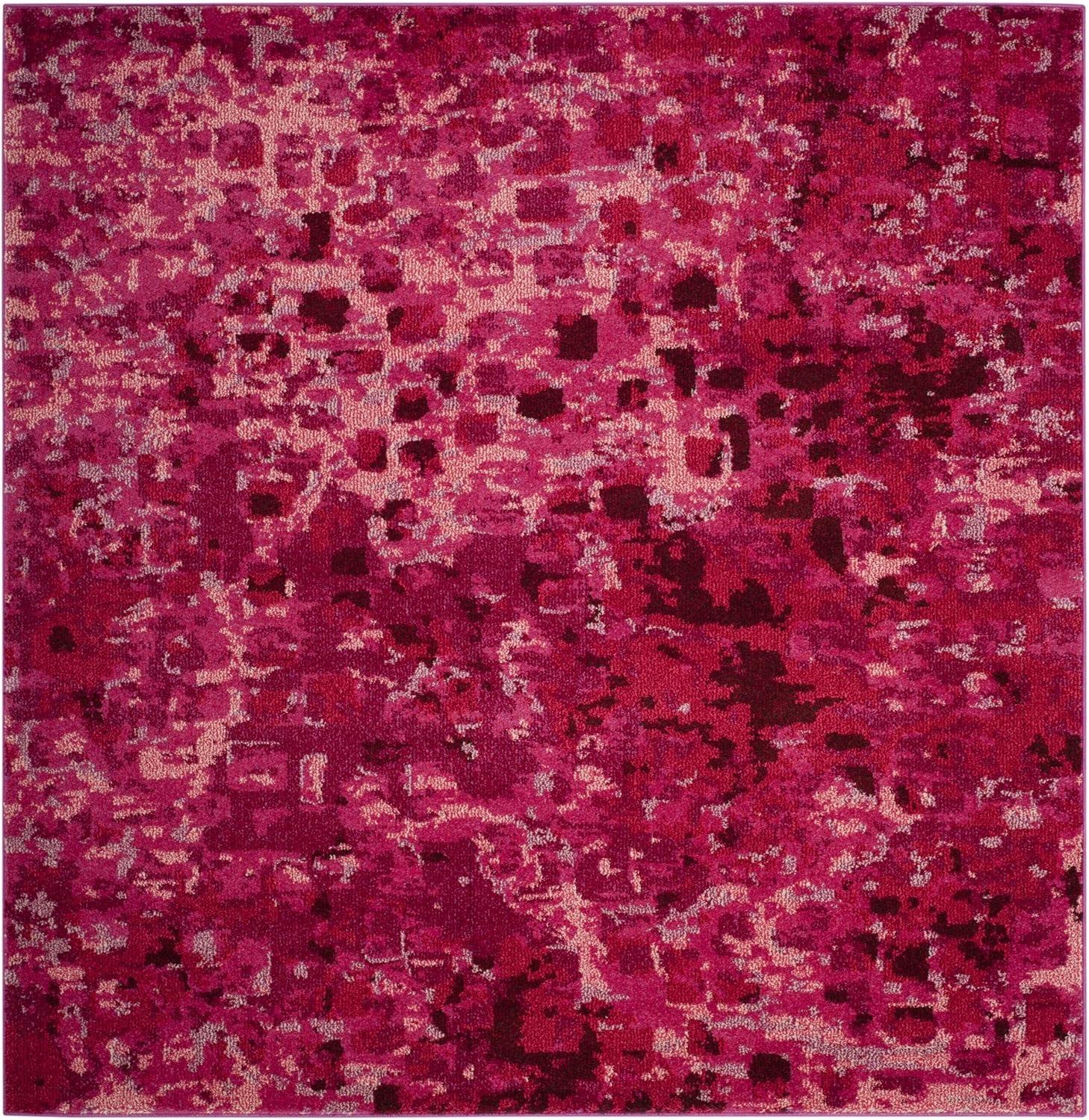 image:imageSAFAVIEH Monaco Collection Area Rug 8 x 10 Pink amp Multi Boho Chic Abstract Watercolor Design NonShedding amp Easy Care Ideal for High Traffic Areas in Living Room Bedroom MNC225DFuchsia