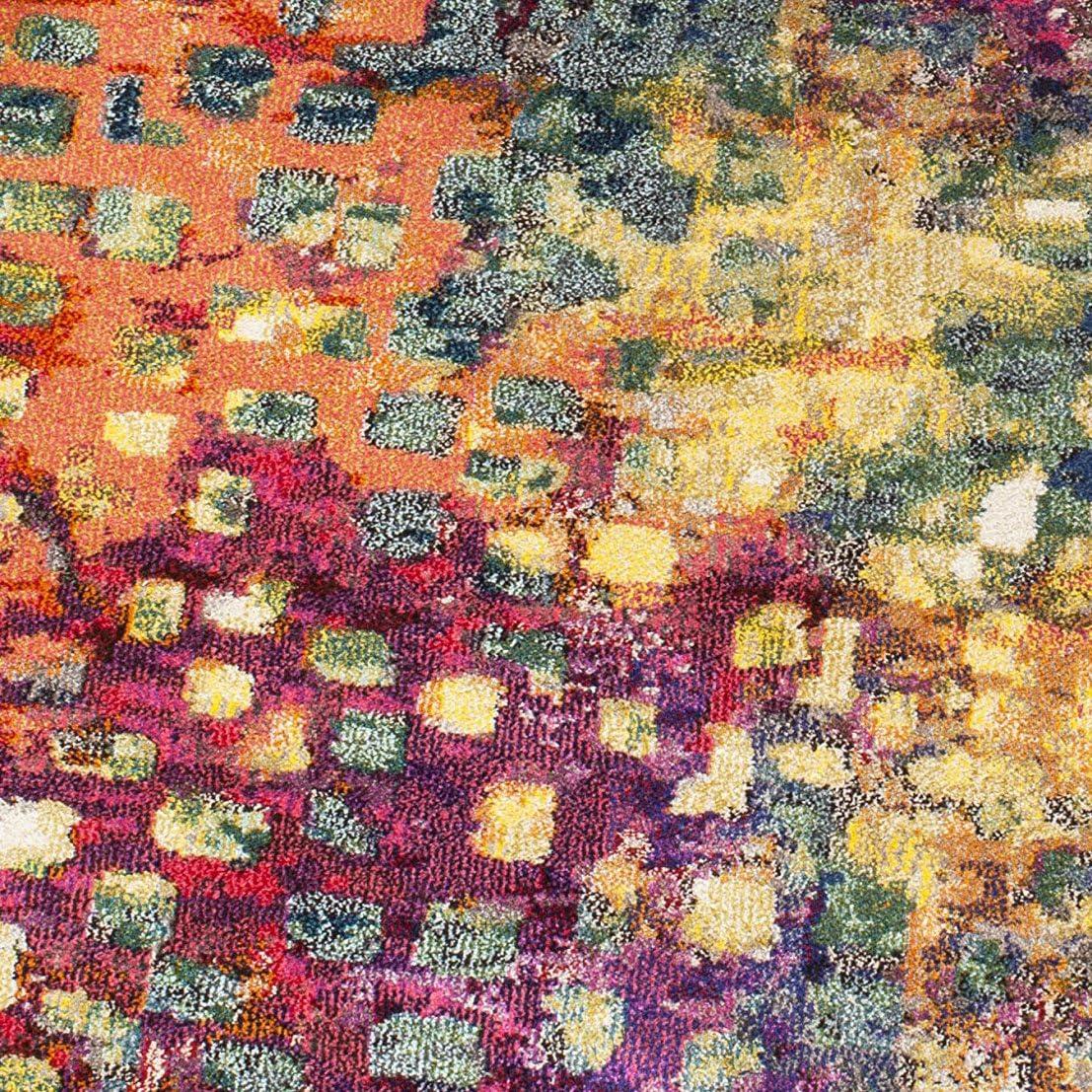 image:imageSAFAVIEH Monaco Collection Area Rug 8 x 10 Pink amp Multi Boho Chic Abstract Watercolor Design NonShedding amp Easy Care Ideal for High Traffic Areas in Living Room Bedroom MNC225DPinkMulti
