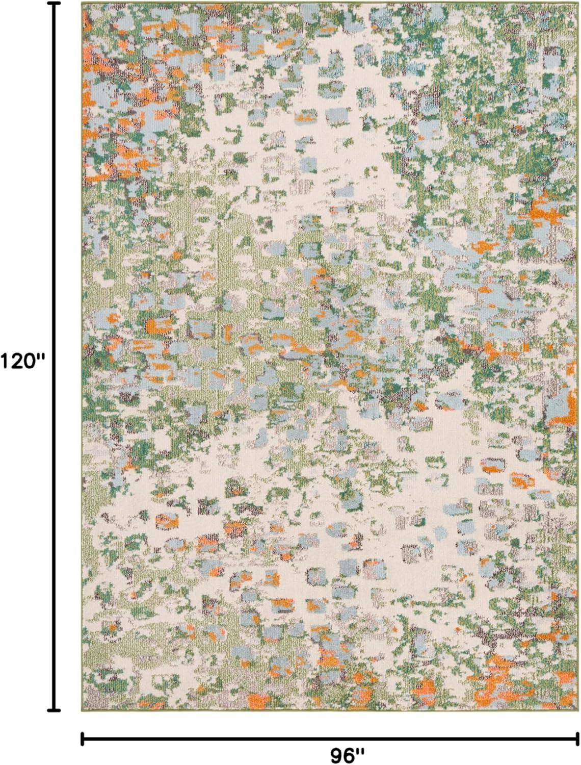 image:imageSAFAVIEH Monaco Collection Area Rug 8 x 10 Pink amp Multi Boho Chic Abstract Watercolor Design NonShedding amp Easy Care Ideal for High Traffic Areas in Living Room Bedroom MNC225DSageRust
