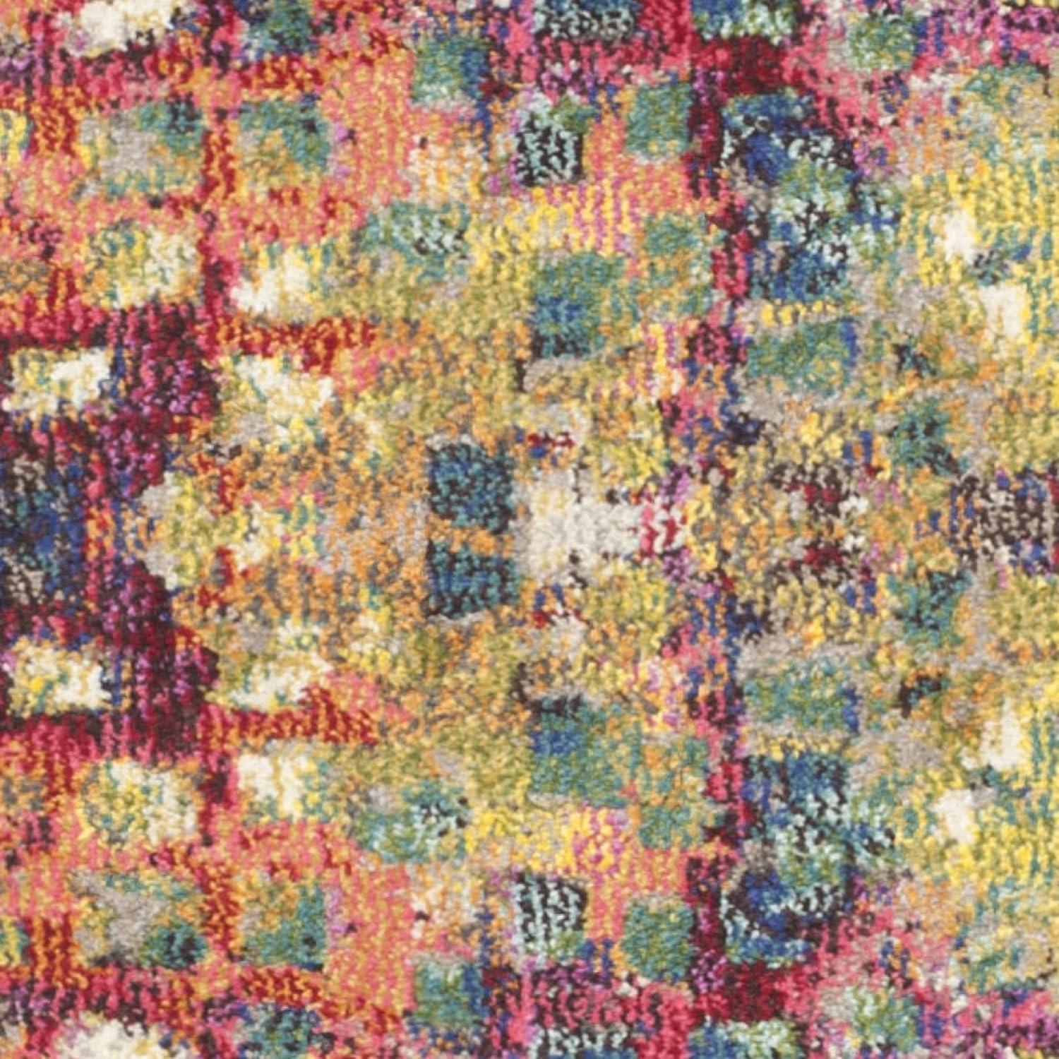 image:imageSAFAVIEH Monaco Collection Area Rug 8 x 10 Pink amp Multi Boho Chic Abstract Watercolor Design NonShedding amp Easy Care Ideal for High Traffic Areas in Living Room Bedroom MNC225DPinkMulti
