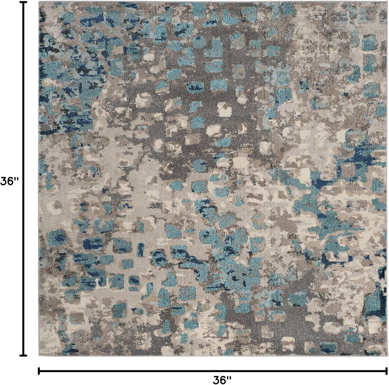 image:imageSAFAVIEH Monaco Collection Area Rug 8 x 10 Pink amp Multi Boho Chic Abstract Watercolor Design NonShedding amp Easy Care Ideal for High Traffic Areas in Living Room Bedroom MNC225DGreyLight Blue