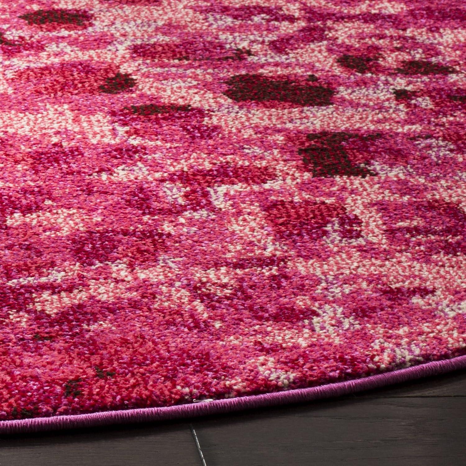 image:imageSAFAVIEH Monaco Collection Area Rug 8 x 10 Pink amp Multi Boho Chic Abstract Watercolor Design NonShedding amp Easy Care Ideal for High Traffic Areas in Living Room Bedroom MNC225DFuchsia