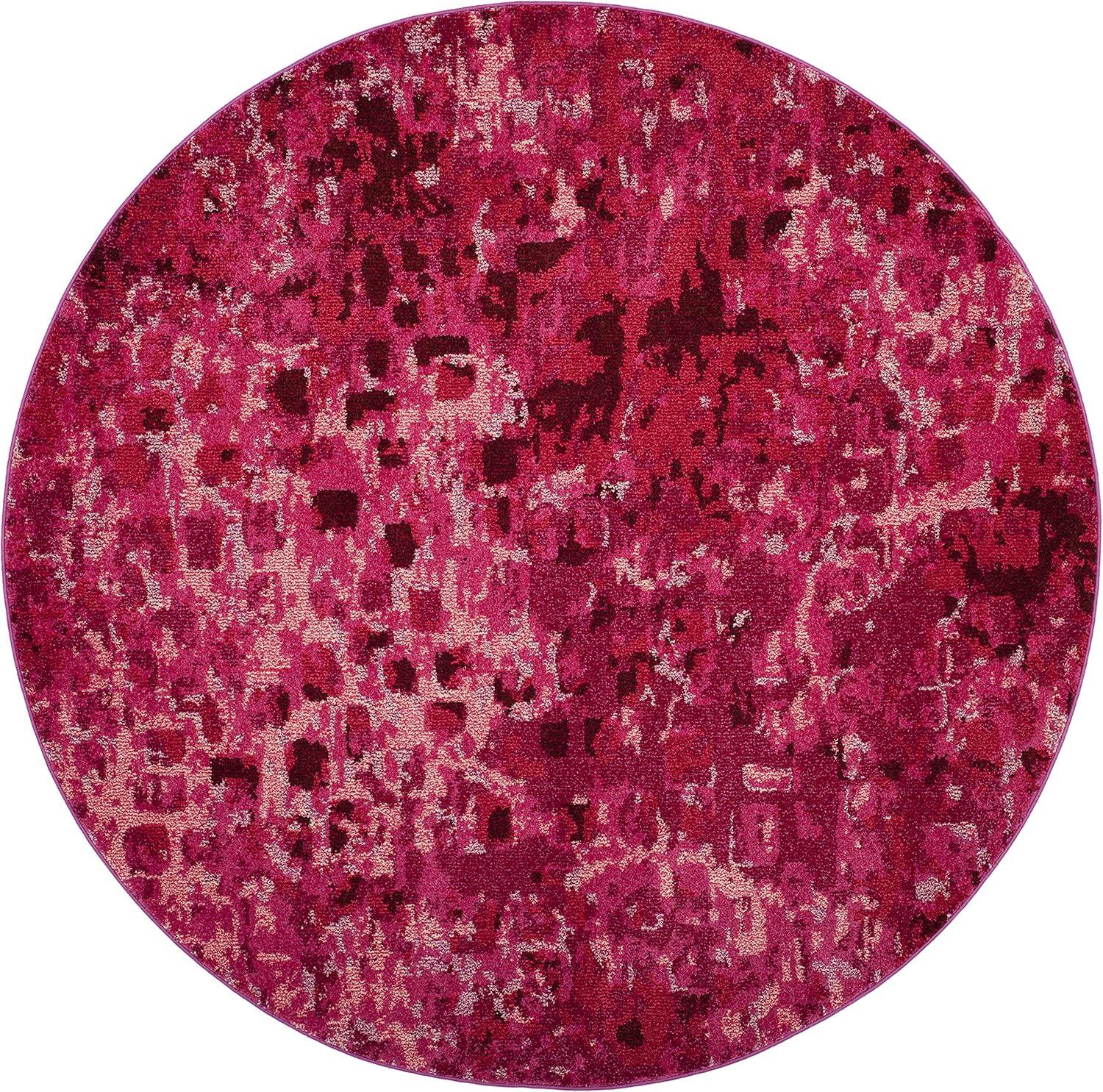 image:imageSAFAVIEH Monaco Collection Area Rug 8 x 10 Pink amp Multi Boho Chic Abstract Watercolor Design NonShedding amp Easy Care Ideal for High Traffic Areas in Living Room Bedroom MNC225DFuchsia