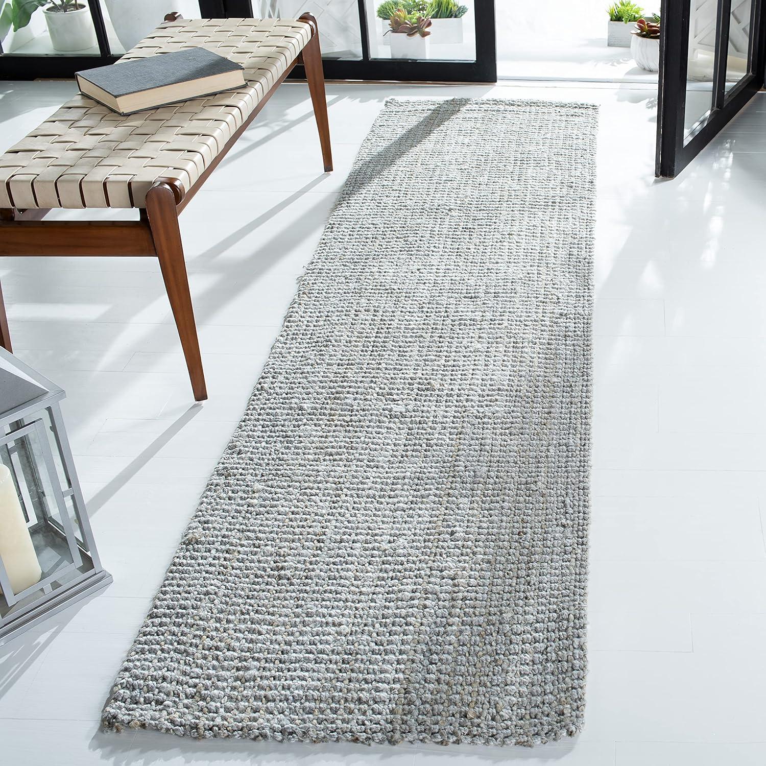 image:imageSAFAVIEH Natural Fiber Collection Area Rug 5 x 8 Green amp Grey Handmade Farmhouse Jute Ideal for High Traffic Areas in Living Room Bedroom NF730BGrey
