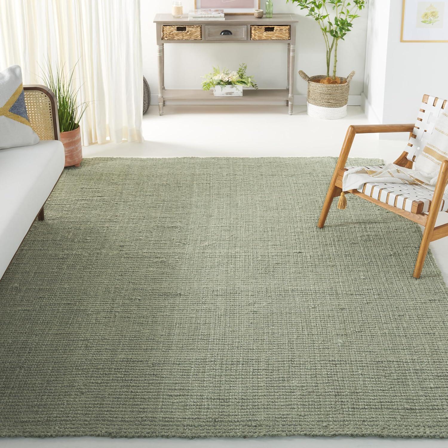 image:imageSAFAVIEH Natural Fiber Collection Area Rug 5 x 8 Green amp Grey Handmade Farmhouse Jute Ideal for High Traffic Areas in Living Room Bedroom NF730BGreenGrey