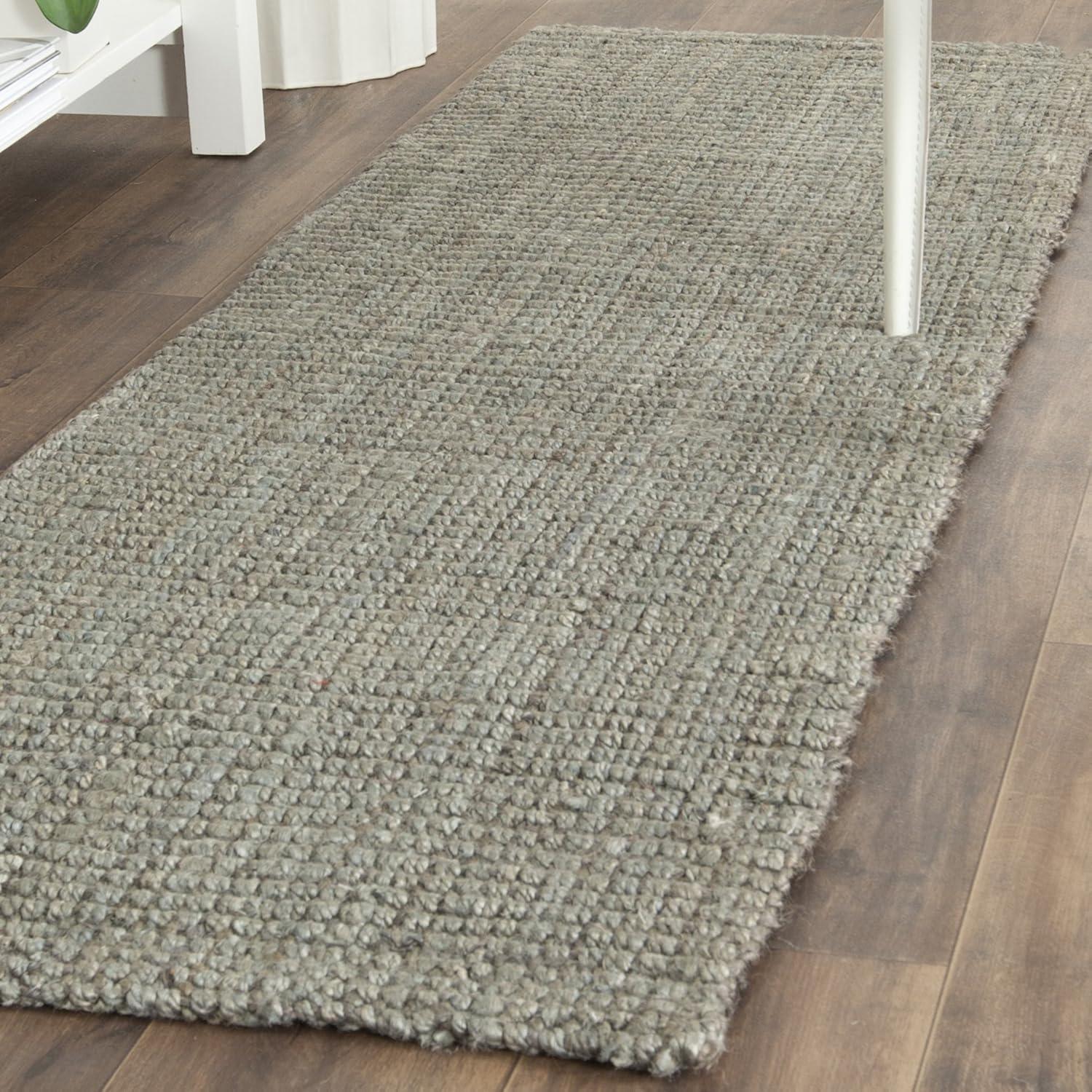 image:imageSAFAVIEH Natural Fiber Collection Area Rug 5 x 8 Green amp Grey Handmade Farmhouse Jute Ideal for High Traffic Areas in Living Room Bedroom NF730BGreenGrey