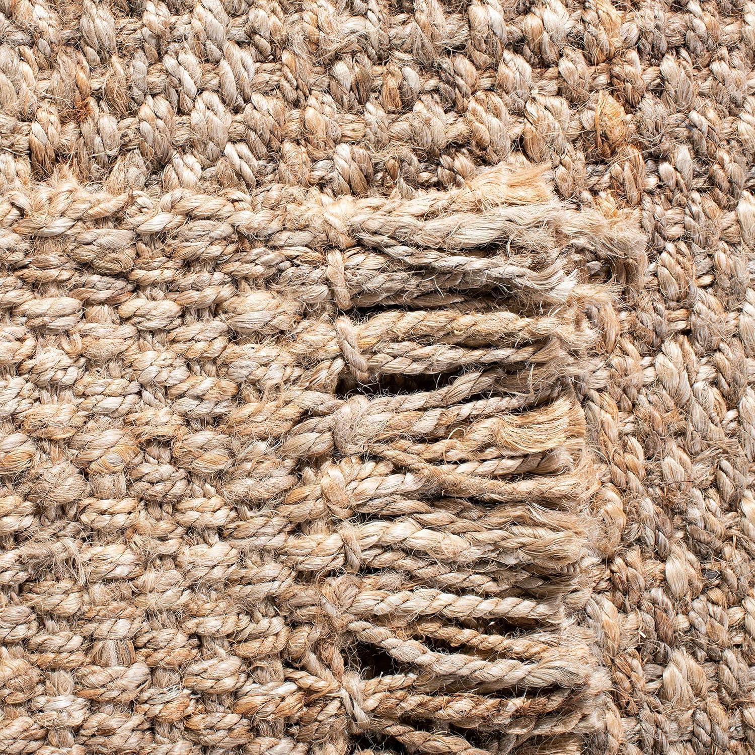 image:imageSAFAVIEH Natural Fiber Collection Area Rug 5 x 8 Green amp Grey Handmade Farmhouse Jute Ideal for High Traffic Areas in Living Room Bedroom NF730BGrey