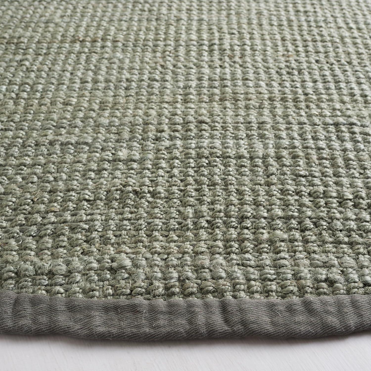 image:imageSAFAVIEH Natural Fiber Collection Area Rug 5 x 8 Green amp Grey Handmade Farmhouse Jute Ideal for High Traffic Areas in Living Room Bedroom NF730BGreenGrey