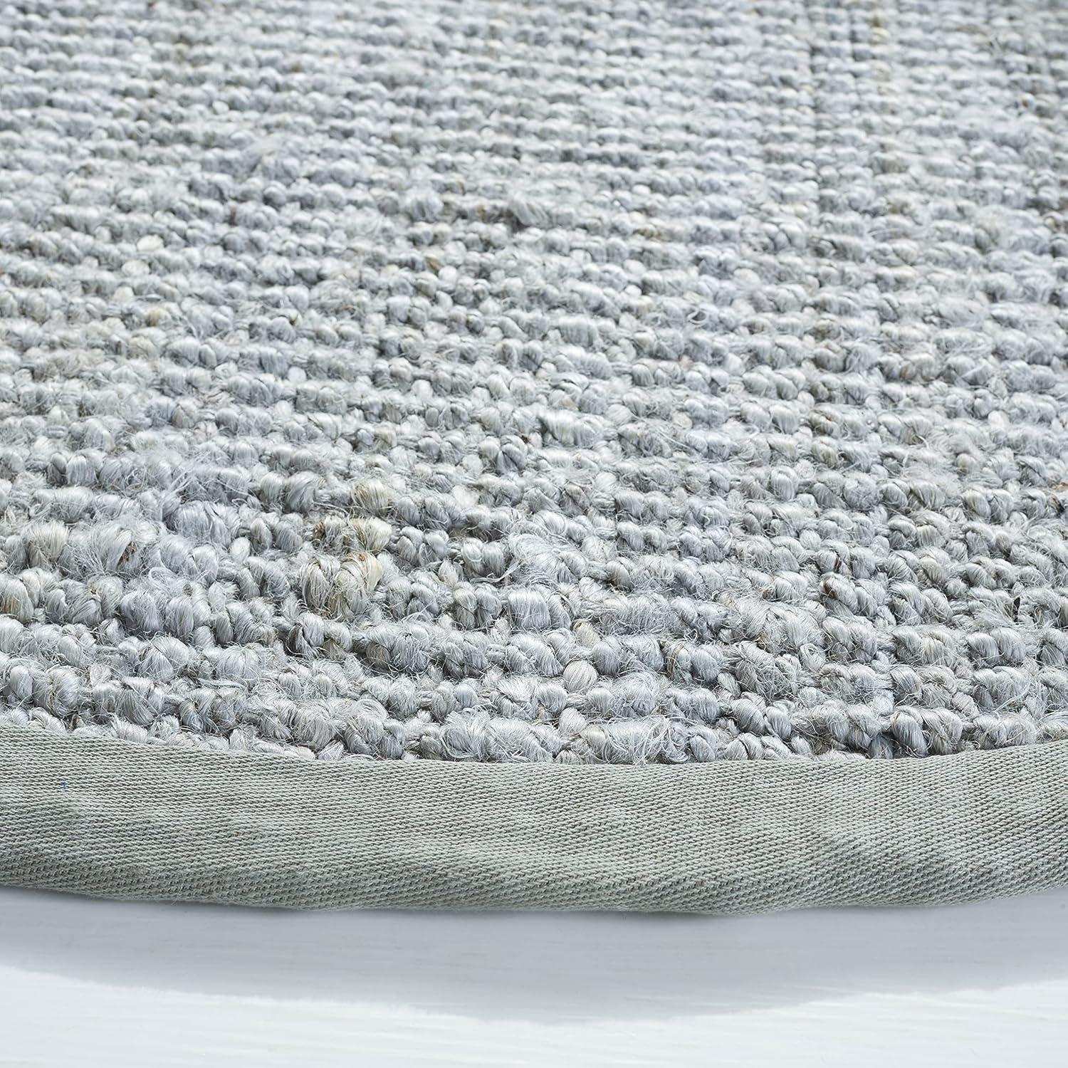 image:imageSAFAVIEH Natural Fiber Collection Area Rug 5 x 8 Green amp Grey Handmade Farmhouse Jute Ideal for High Traffic Areas in Living Room Bedroom NF730BGrey