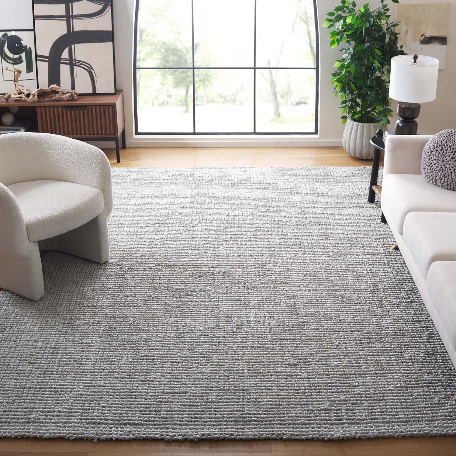 image:imageSAFAVIEH Natural Fiber Collection Area Rug 5 x 8 Green amp Grey Handmade Farmhouse Jute Ideal for High Traffic Areas in Living Room Bedroom NF730BGrey