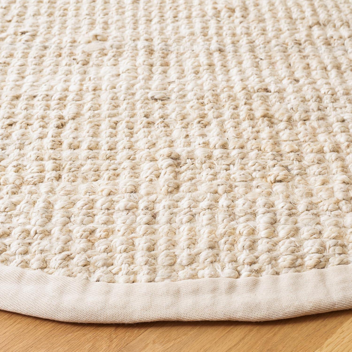 image:imageSAFAVIEH Natural Fiber Collection Area Rug 5 x 8 Green amp Grey Handmade Farmhouse Jute Ideal for High Traffic Areas in Living Room Bedroom NF730BIvory