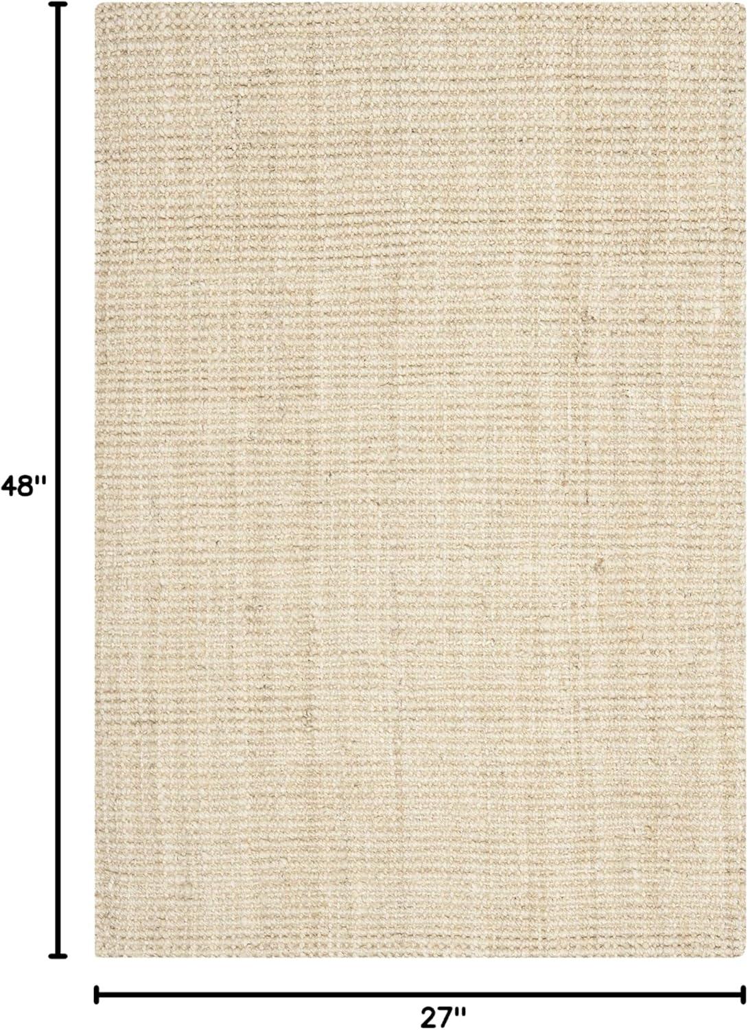image:imageSAFAVIEH Natural Fiber Collection Area Rug 5 x 8 Green amp Grey Handmade Farmhouse Jute Ideal for High Traffic Areas in Living Room Bedroom NF730BIvory