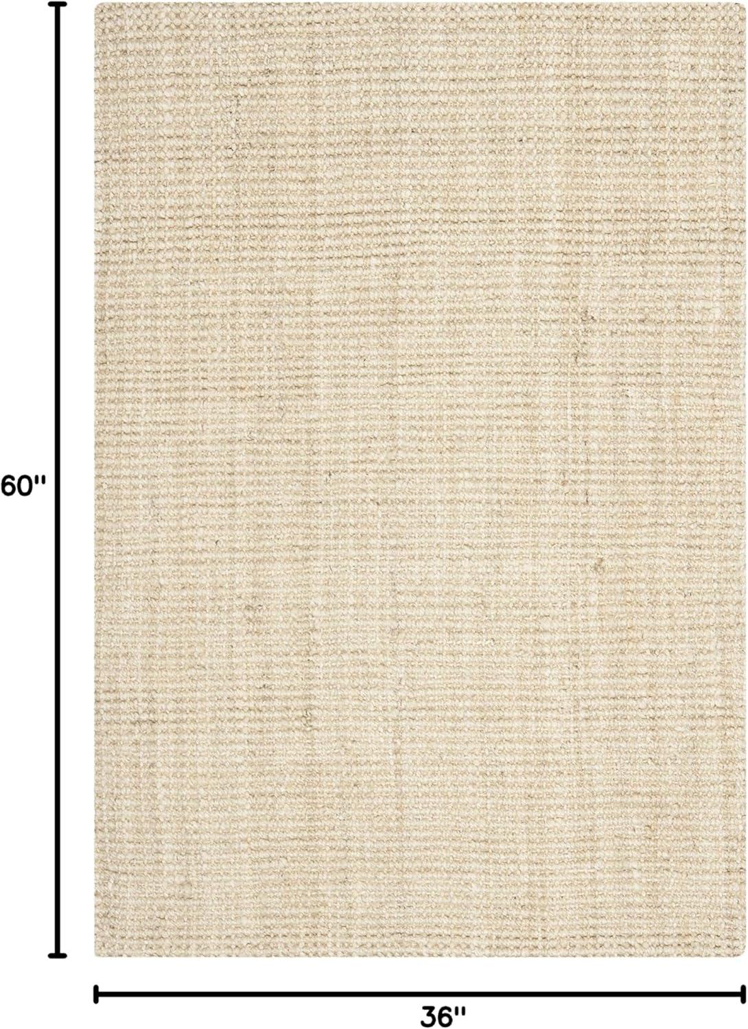 image:imageSAFAVIEH Natural Fiber Collection Area Rug 5 x 8 Green amp Grey Handmade Farmhouse Jute Ideal for High Traffic Areas in Living Room Bedroom NF730BIvory