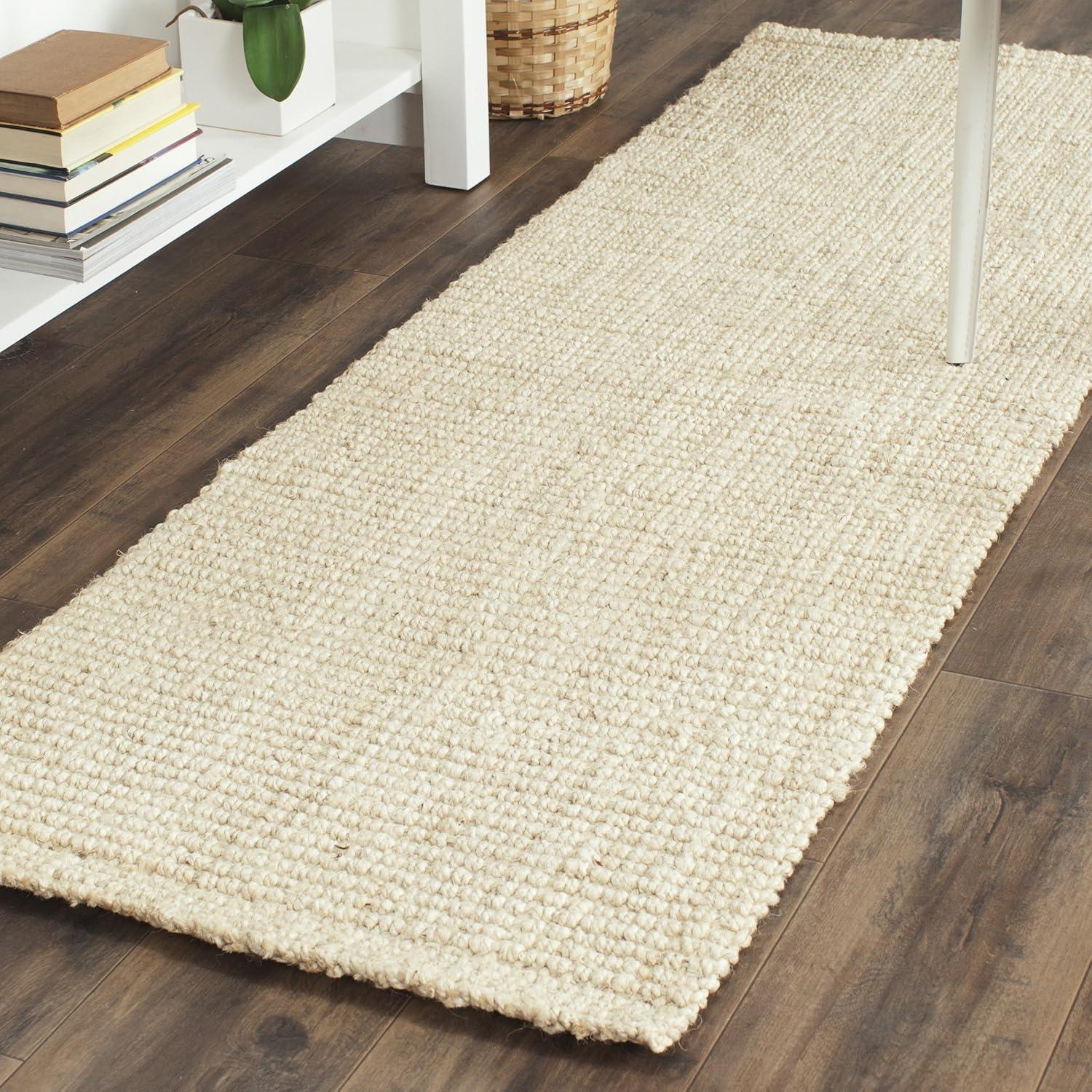 image:imageSAFAVIEH Natural Fiber Collection Area Rug 5 x 8 Green amp Grey Handmade Farmhouse Jute Ideal for High Traffic Areas in Living Room Bedroom NF730BIvory