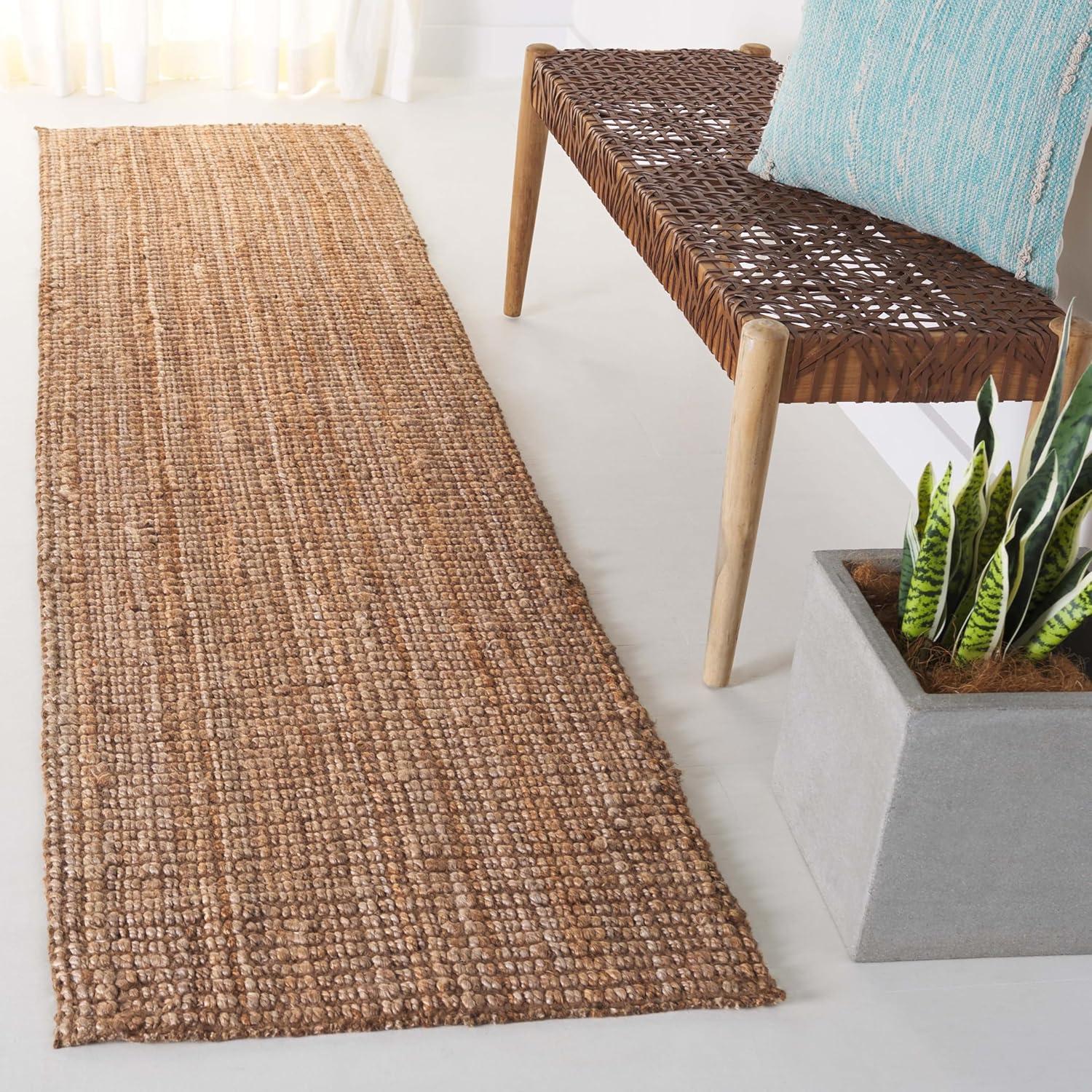 image:imageSAFAVIEH Natural Fiber Collection Area Rug 5 x 8 Green amp Grey Handmade Farmhouse Jute Ideal for High Traffic Areas in Living Room Bedroom NF730BNatural