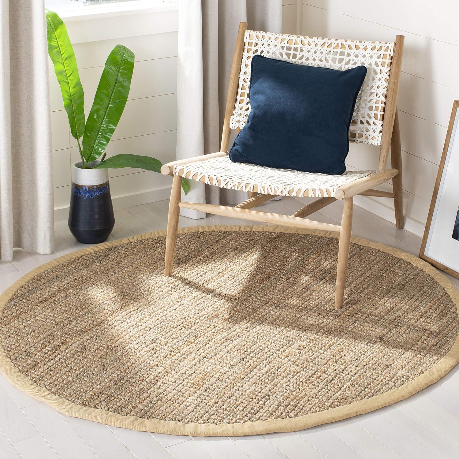 image:imageSAFAVIEH Natural Fiber Collection Area Rug 5 x 8 Green amp Grey Handmade Farmhouse Jute Ideal for High Traffic Areas in Living Room Bedroom NF730BNatural