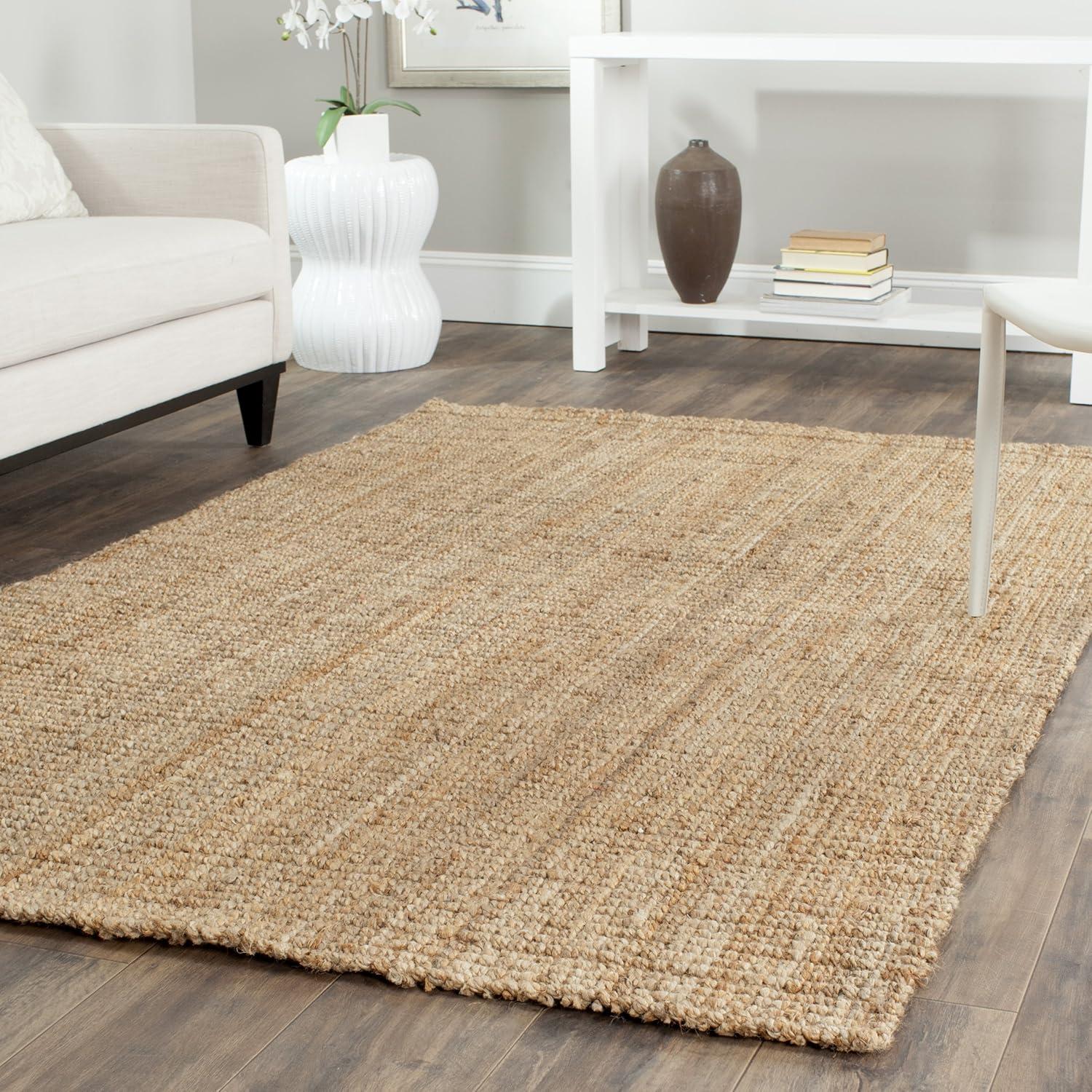 image:imageSAFAVIEH Natural Fiber Collection Area Rug 5 x 8 Green amp Grey Handmade Farmhouse Jute Ideal for High Traffic Areas in Living Room Bedroom NF730BNatural