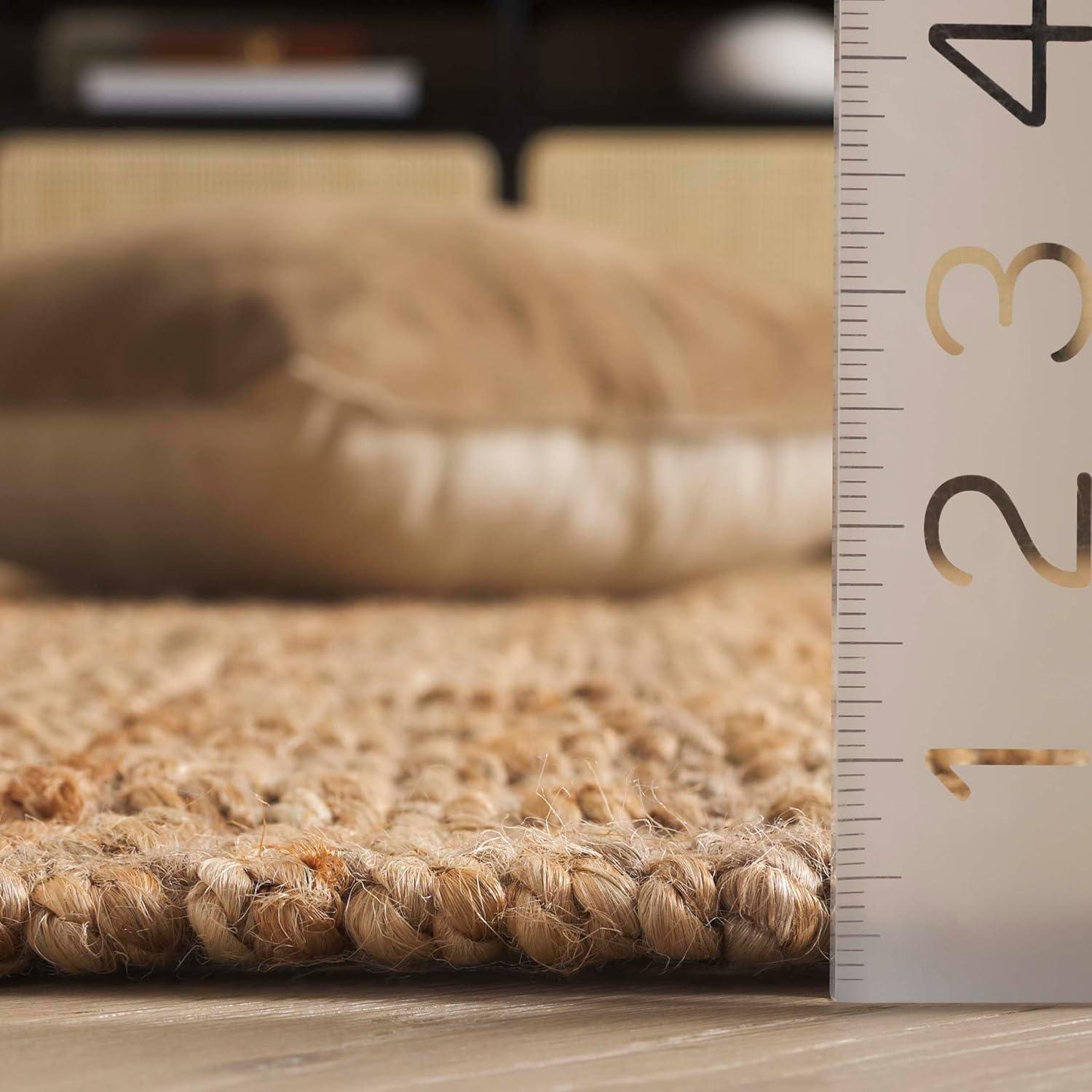 image:imageSAFAVIEH Natural Fiber Collection Area Rug 5 x 8 Green amp Grey Handmade Farmhouse Jute Ideal for High Traffic Areas in Living Room Bedroom NF730BNatural