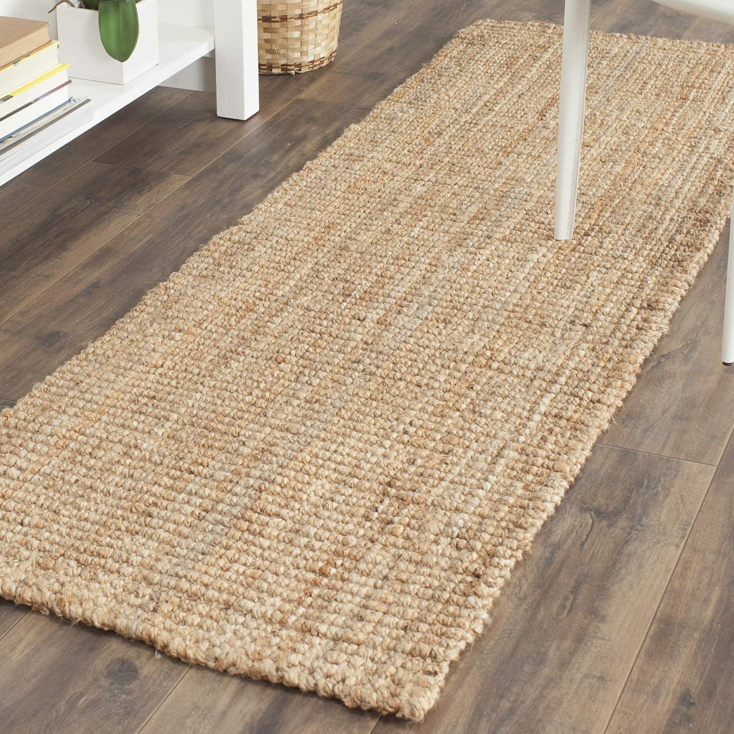 image:imageSAFAVIEH Natural Fiber Collection Area Rug 5 x 8 Green amp Grey Handmade Farmhouse Jute Ideal for High Traffic Areas in Living Room Bedroom NF730BNatural