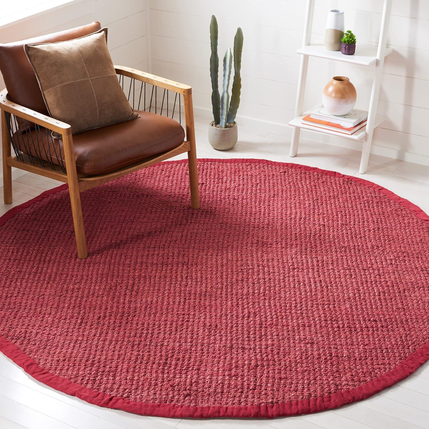image:imageSAFAVIEH Natural Fiber Collection Area Rug 5 x 8 Green amp Grey Handmade Farmhouse Jute Ideal for High Traffic Areas in Living Room Bedroom NF730BRed
