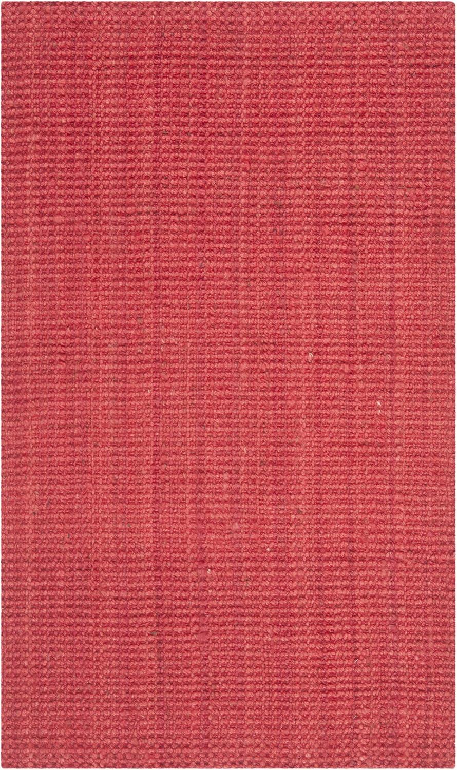image:imageSAFAVIEH Natural Fiber Collection Area Rug 5 x 8 Green amp Grey Handmade Farmhouse Jute Ideal for High Traffic Areas in Living Room Bedroom NF730BRed