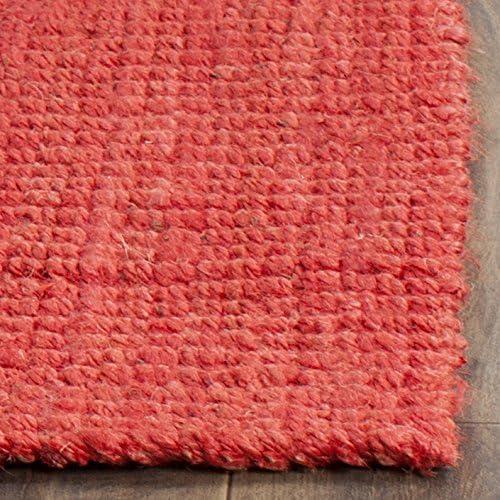 image:imageSAFAVIEH Natural Fiber Collection Area Rug 5 x 8 Green amp Grey Handmade Farmhouse Jute Ideal for High Traffic Areas in Living Room Bedroom NF730BRed