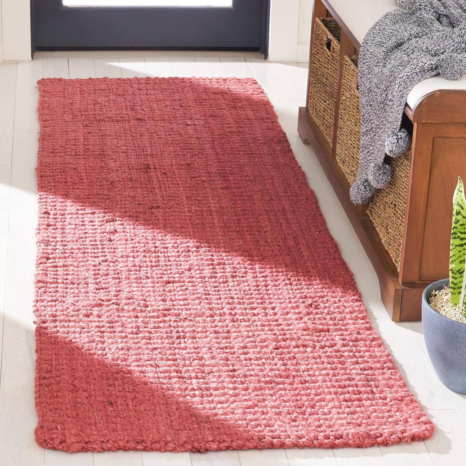 image:imageSAFAVIEH Natural Fiber Collection Area Rug 5 x 8 Green amp Grey Handmade Farmhouse Jute Ideal for High Traffic Areas in Living Room Bedroom NF730BRed
