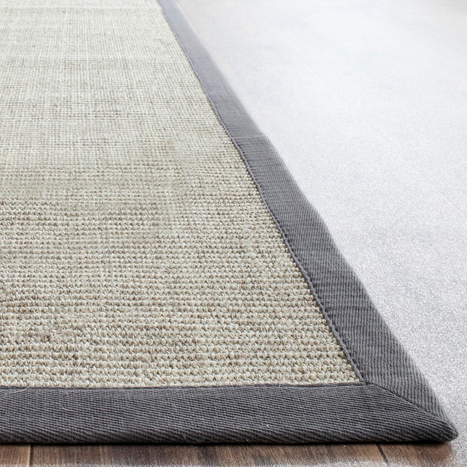 image:imageSAFAVIEH Natural Fiber Collection Area Rug 5 x 8 Marble amp Grey Border Sisal Design Easy Care Ideal for High Traffic Areas in Living Room Bedroom NF441BMarbleGrey