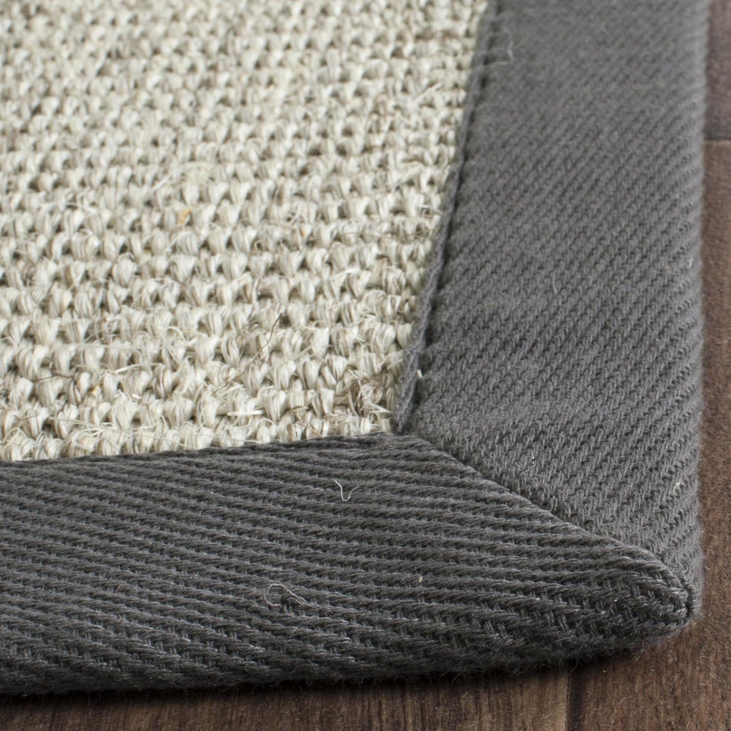image:imageSAFAVIEH Natural Fiber Collection Area Rug 5 x 8 Marble amp Grey Border Sisal Design Easy Care Ideal for High Traffic Areas in Living Room Bedroom NF441BMarbleGrey