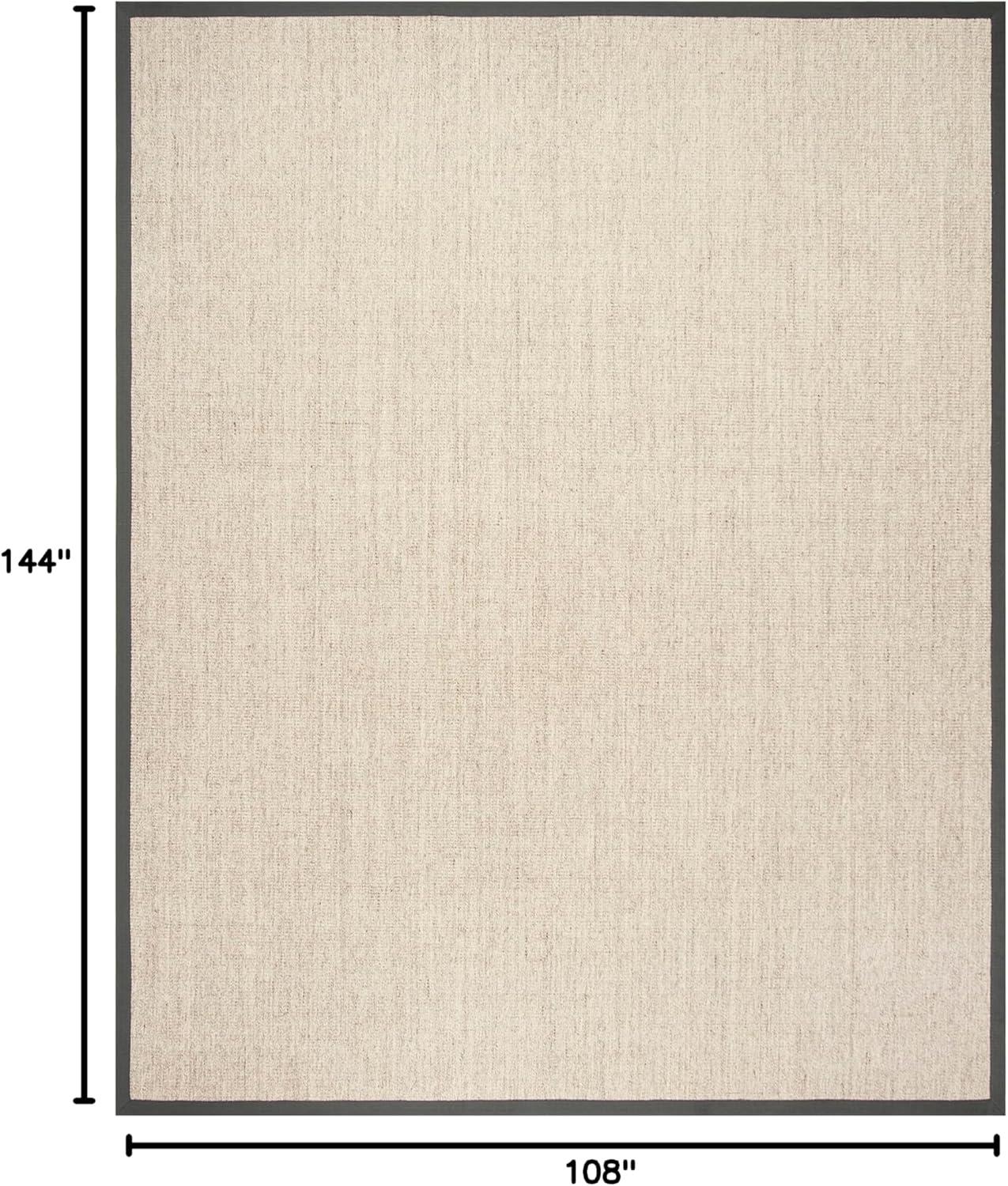 image:imageSAFAVIEH Natural Fiber Collection Area Rug 5 x 8 Marble amp Grey Border Sisal Design Easy Care Ideal for High Traffic Areas in Living Room Bedroom NF441BMarbleGrey