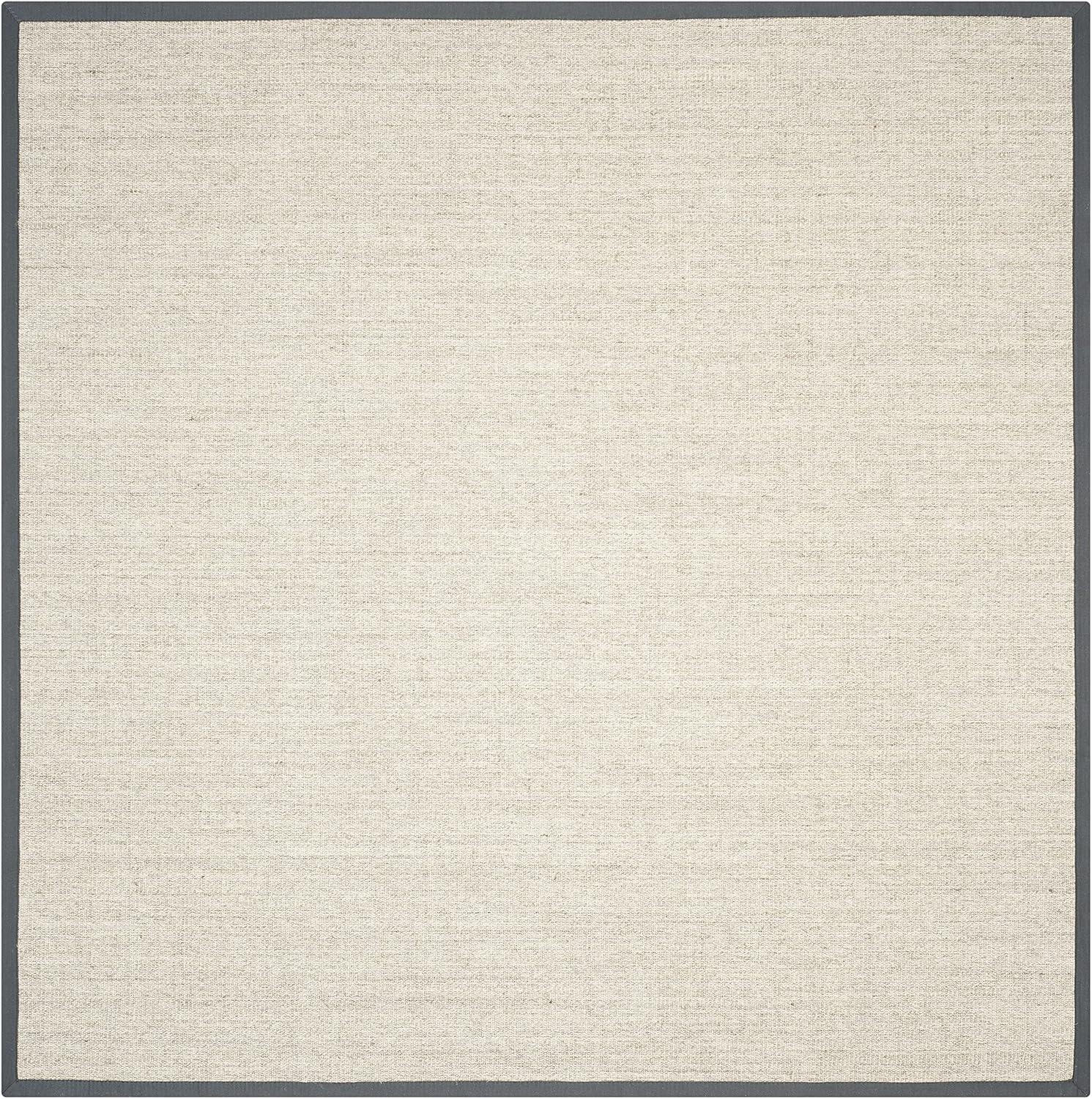image:imageSAFAVIEH Natural Fiber Collection Area Rug 5 x 8 Marble amp Grey Border Sisal Design Easy Care Ideal for High Traffic Areas in Living Room Bedroom NF441BMarbleGrey