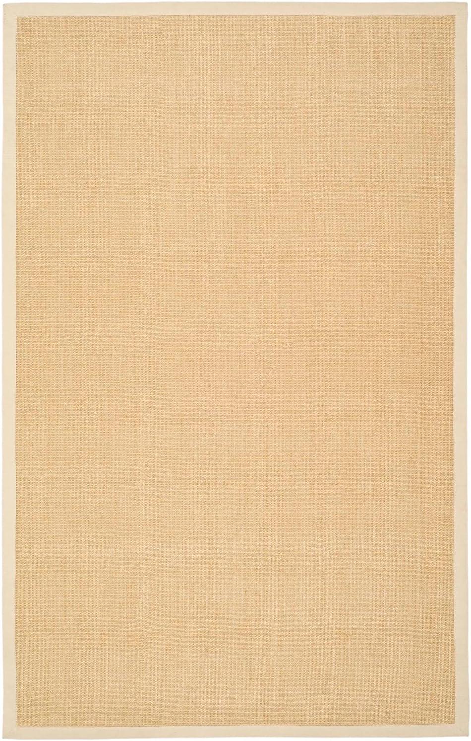 image:imageSAFAVIEH Natural Fiber Collection Area Rug 5 x 8 Marble amp Grey Border Sisal Design Easy Care Ideal for High Traffic Areas in Living Room Bedroom NF441BMaizeWheat