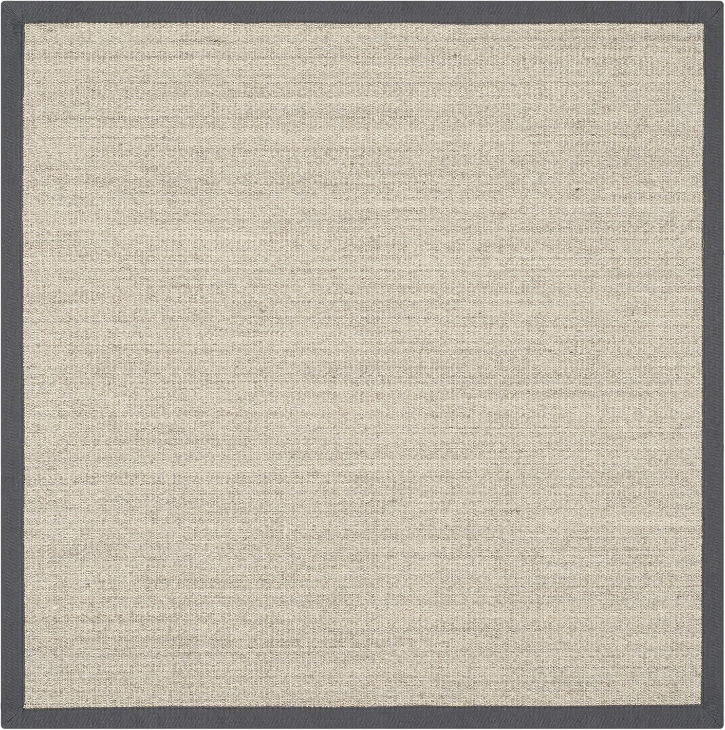 image:imageSAFAVIEH Natural Fiber Collection Area Rug 5 x 8 Marble amp Grey Border Sisal Design Easy Care Ideal for High Traffic Areas in Living Room Bedroom NF441BMarbleGrey