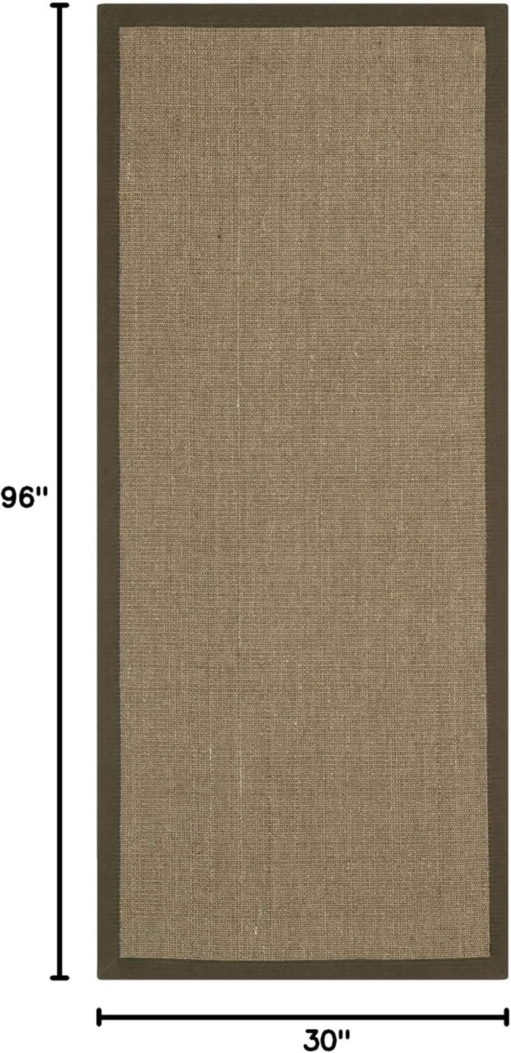 image:imageSAFAVIEH Natural Fiber Collection Area Rug 5 x 8 Marble amp Grey Border Sisal Design Easy Care Ideal for High Traffic Areas in Living Room Bedroom NF441BBrown