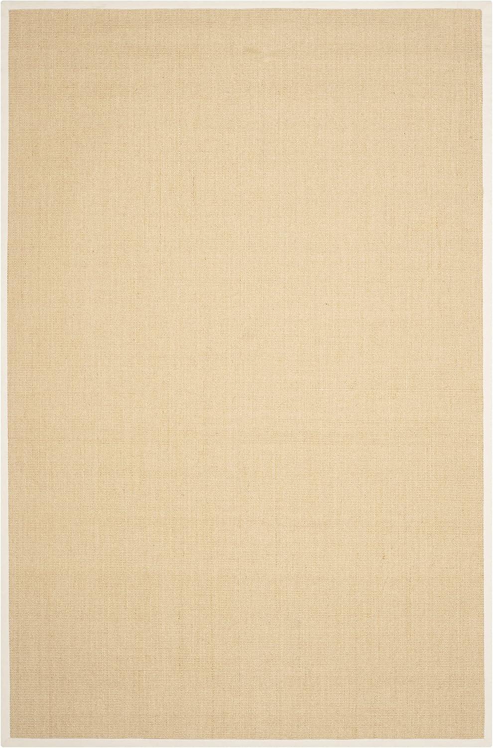 image:imageSAFAVIEH Natural Fiber Collection Area Rug 5 x 8 Marble amp Grey Border Sisal Design Easy Care Ideal for High Traffic Areas in Living Room Bedroom NF441BMaizeWheat