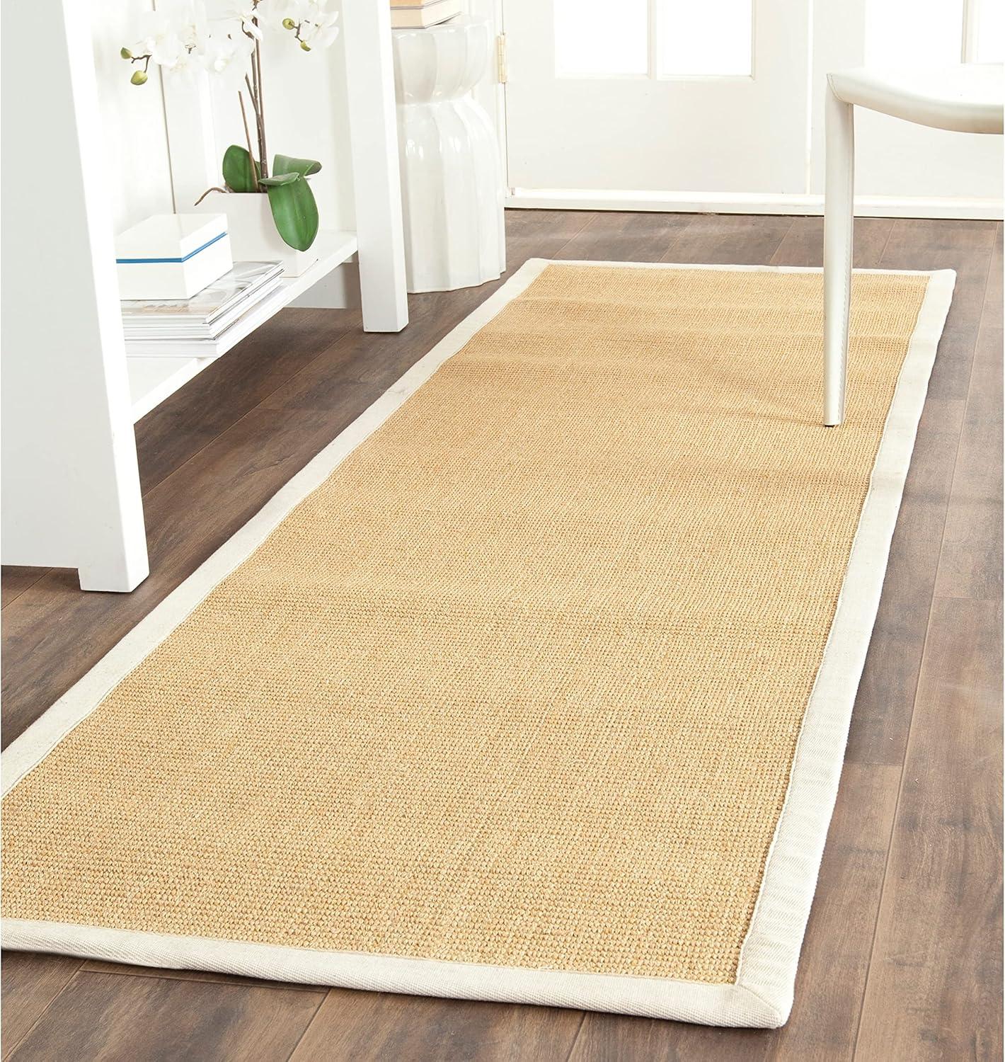 image:imageSAFAVIEH Natural Fiber Collection Area Rug 5 x 8 Marble amp Grey Border Sisal Design Easy Care Ideal for High Traffic Areas in Living Room Bedroom NF441BMarbleGrey