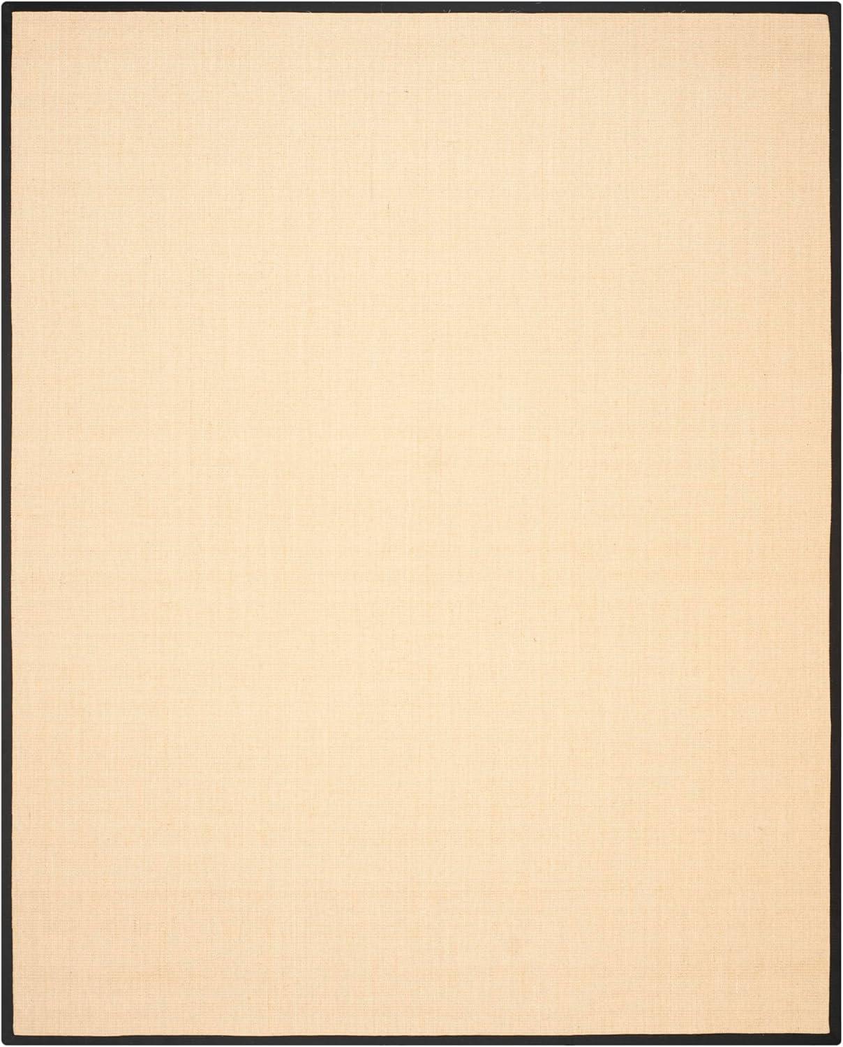 image:imageSAFAVIEH Natural Fiber Collection Area Rug 5 x 8 Marble amp Grey Border Sisal Design Easy Care Ideal for High Traffic Areas in Living Room Bedroom NF441BMaizeBlack