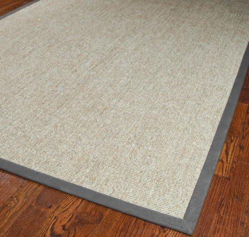 image:imageSAFAVIEH Natural Fiber Collection Area Rug 5 x 8 Marble amp Grey Border Sisal Design Easy Care Ideal for High Traffic Areas in Living Room Bedroom NF441BMarbleGrey
