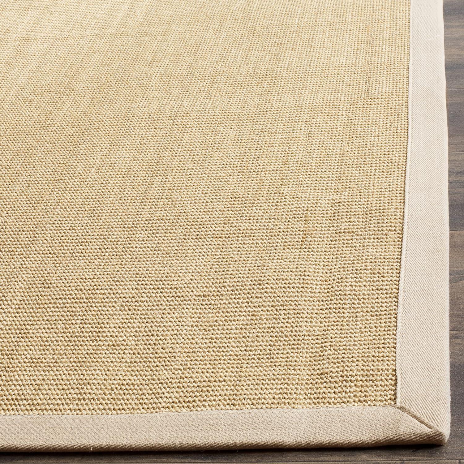 image:imageSAFAVIEH Natural Fiber Collection Area Rug 5 x 8 Marble amp Grey Border Sisal Design Easy Care Ideal for High Traffic Areas in Living Room Bedroom NF441BMaizeWheat