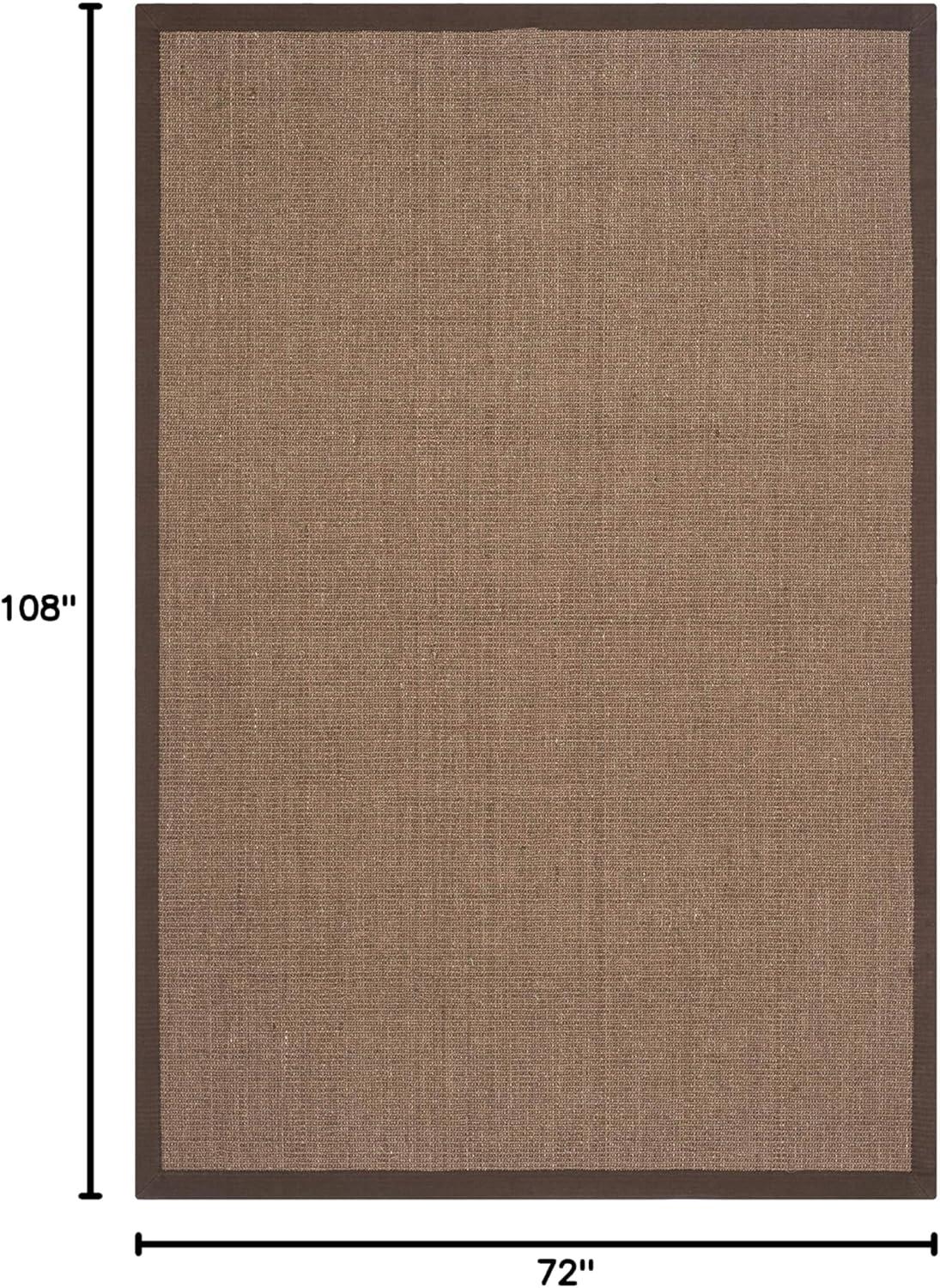 image:imageSAFAVIEH Natural Fiber Collection Area Rug 5 x 8 Marble amp Grey Border Sisal Design Easy Care Ideal for High Traffic Areas in Living Room Bedroom NF441BBrown