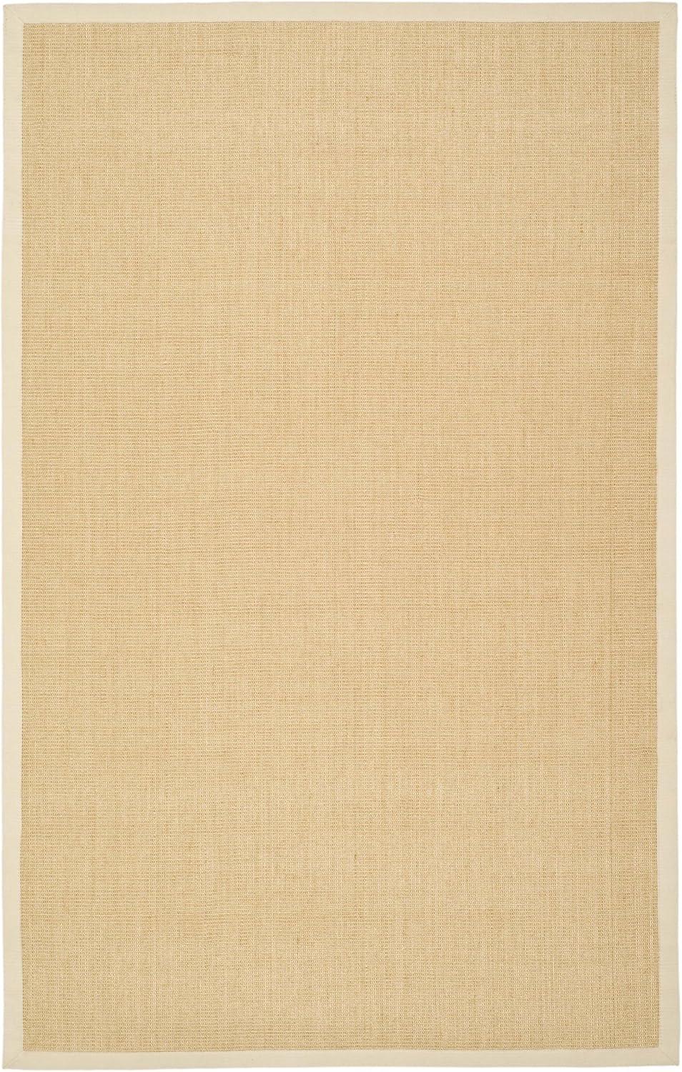 image:imageSAFAVIEH Natural Fiber Collection Area Rug 5 x 8 Marble amp Grey Border Sisal Design Easy Care Ideal for High Traffic Areas in Living Room Bedroom NF441BMaizeWheat