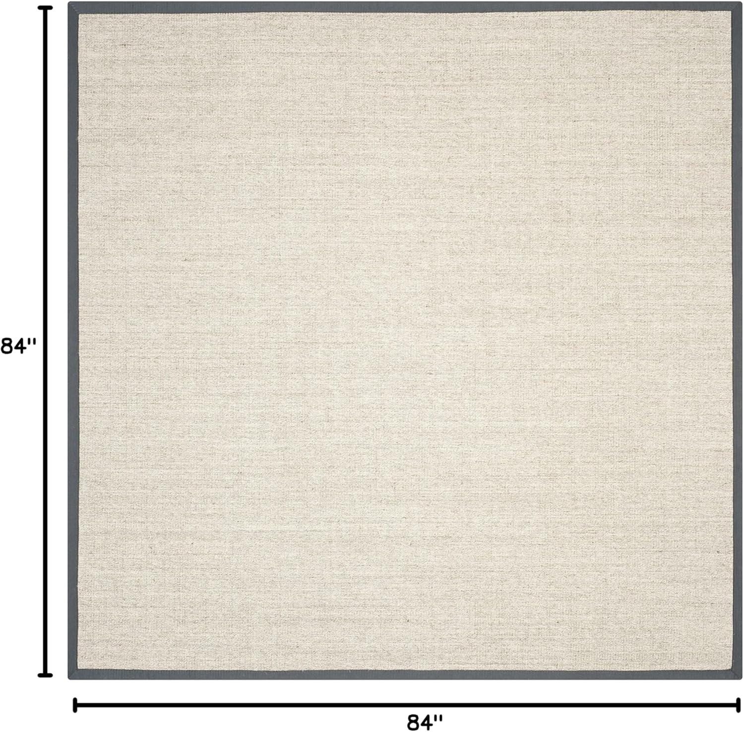 image:imageSAFAVIEH Natural Fiber Collection Area Rug 5 x 8 Marble amp Grey Border Sisal Design Easy Care Ideal for High Traffic Areas in Living Room Bedroom NF441BMarbleGrey
