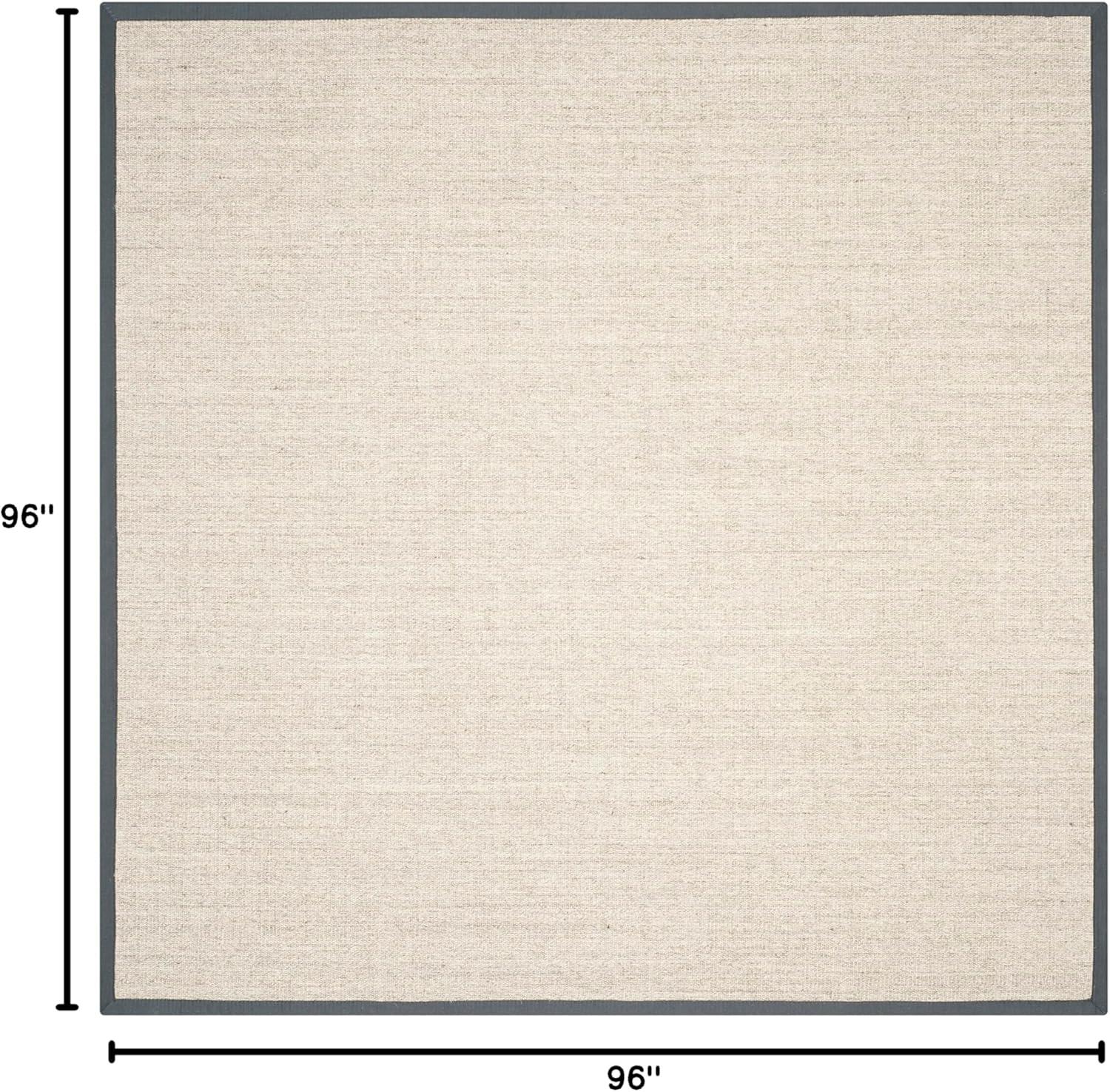 image:imageSAFAVIEH Natural Fiber Collection Area Rug 5 x 8 Marble amp Grey Border Sisal Design Easy Care Ideal for High Traffic Areas in Living Room Bedroom NF441BMarbleGrey