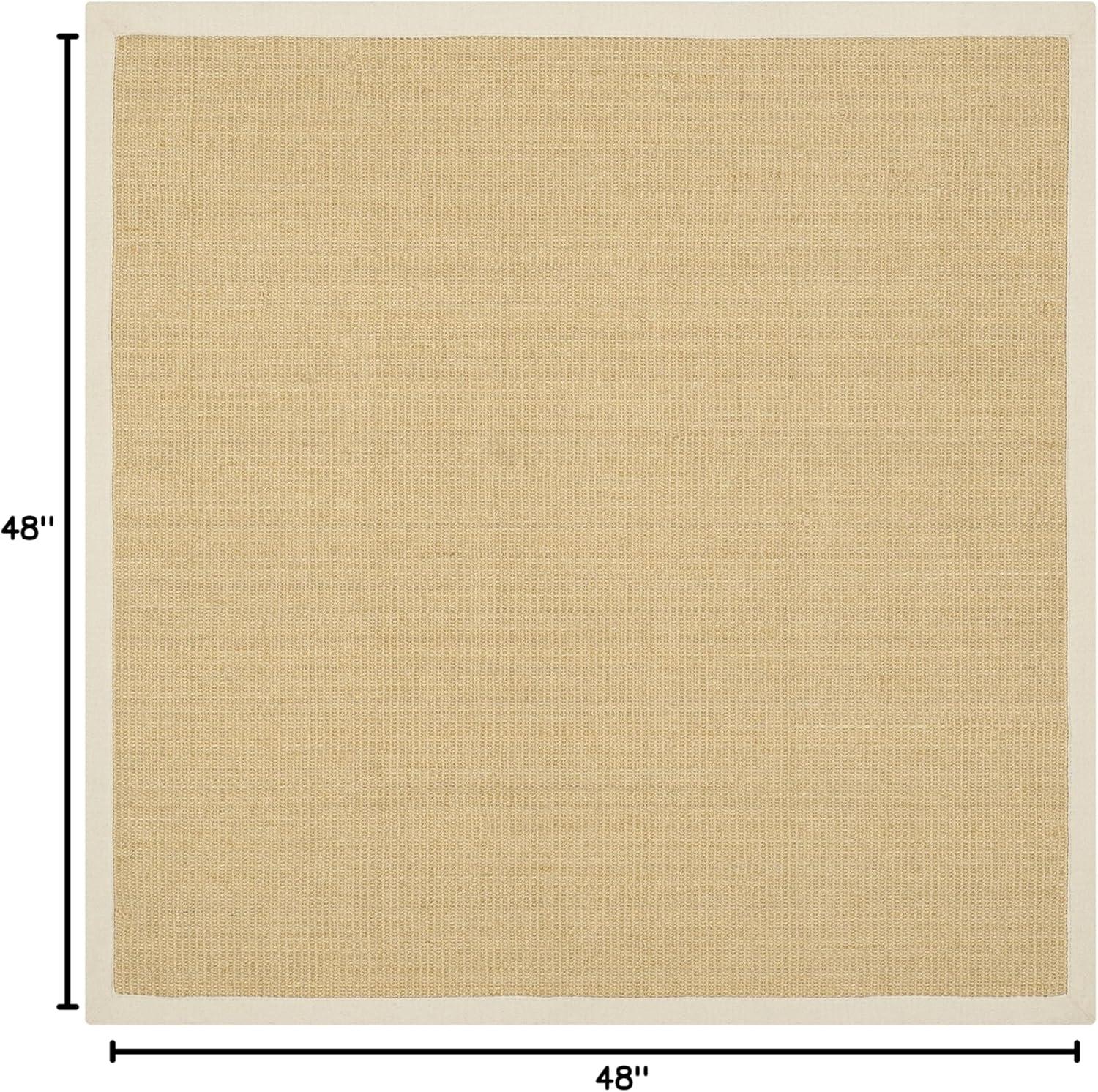 image:imageSAFAVIEH Natural Fiber Collection Area Rug 5 x 8 Marble amp Grey Border Sisal Design Easy Care Ideal for High Traffic Areas in Living Room Bedroom NF441BMaizeWheat