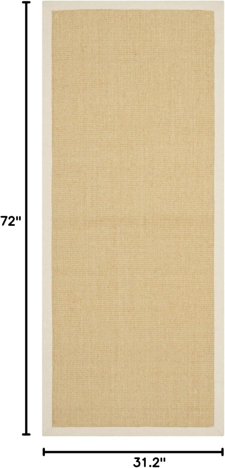 image:imageSAFAVIEH Natural Fiber Collection Area Rug 5 x 8 Marble amp Grey Border Sisal Design Easy Care Ideal for High Traffic Areas in Living Room Bedroom NF441BMaizeWheat