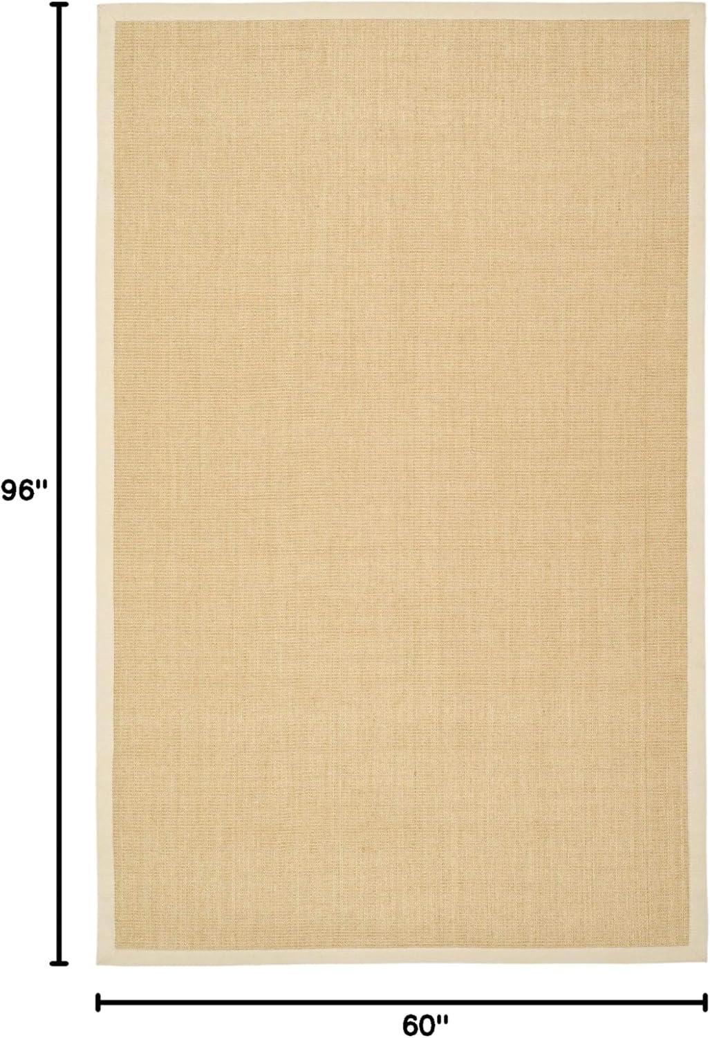 image:imageSAFAVIEH Natural Fiber Collection Area Rug 5 x 8 Marble amp Grey Border Sisal Design Easy Care Ideal for High Traffic Areas in Living Room Bedroom NF441BMaizeWheat