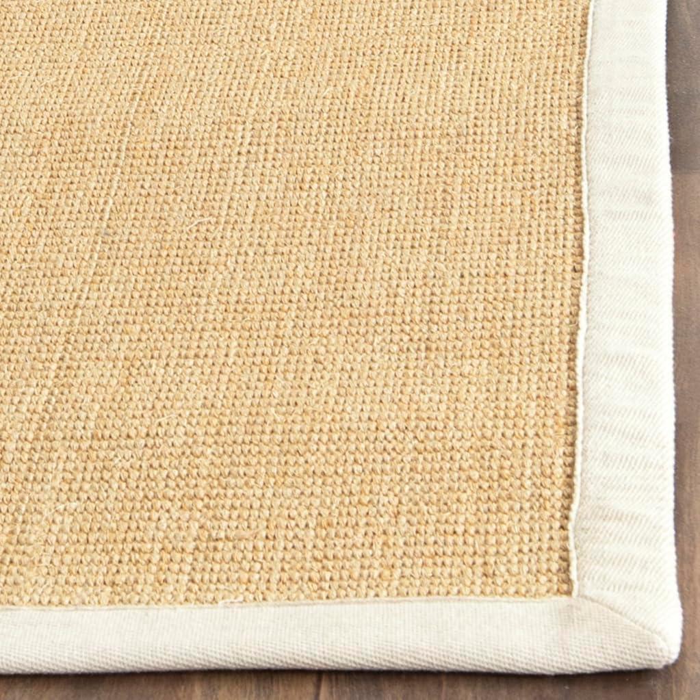 image:imageSAFAVIEH Natural Fiber Collection Area Rug 5 x 8 Marble amp Grey Border Sisal Design Easy Care Ideal for High Traffic Areas in Living Room Bedroom NF441BMaizeWheat