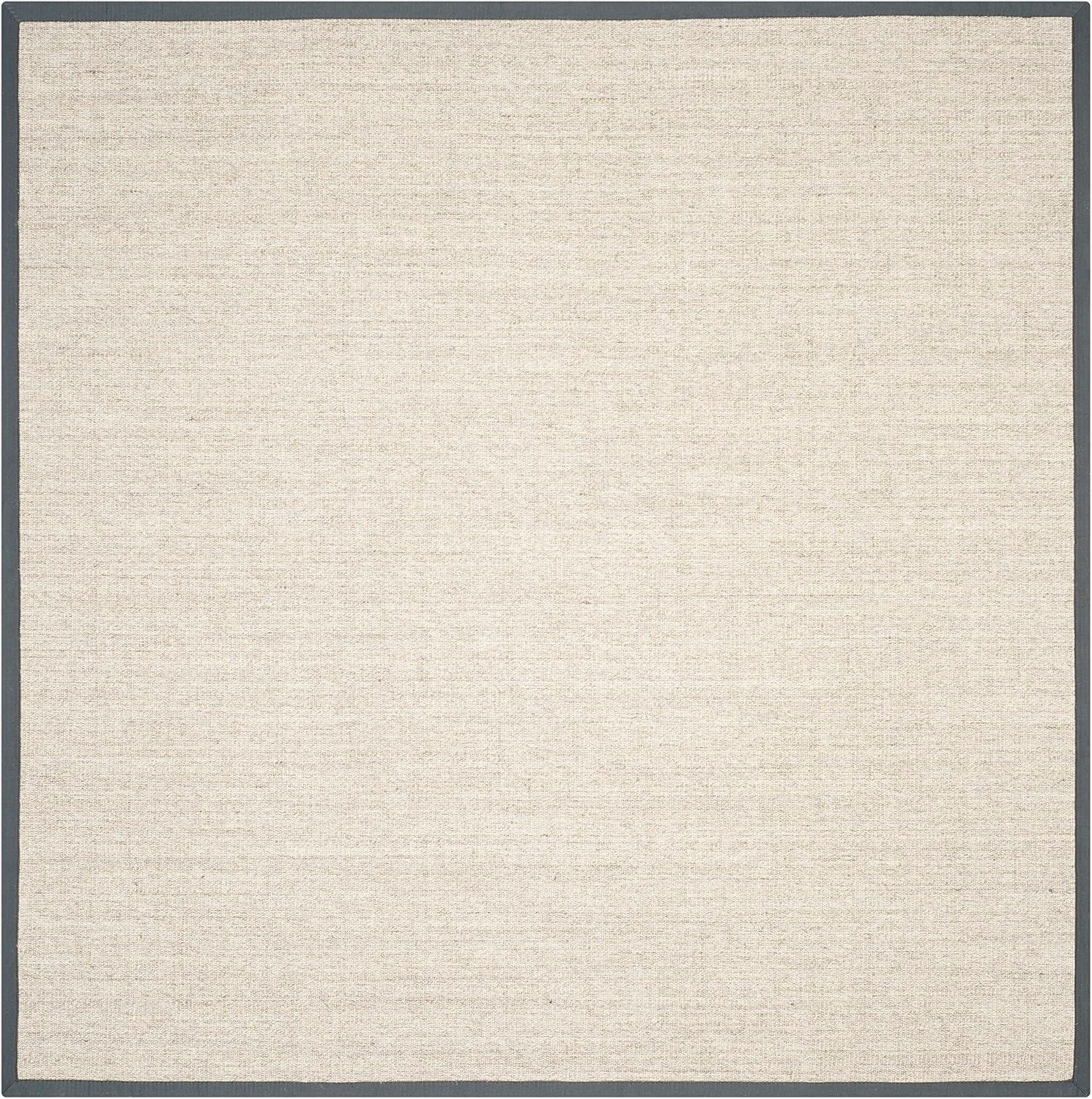 image:imageSAFAVIEH Natural Fiber Collection Area Rug 5 x 8 Marble amp Grey Border Sisal Design Easy Care Ideal for High Traffic Areas in Living Room Bedroom NF441BMarbleGrey