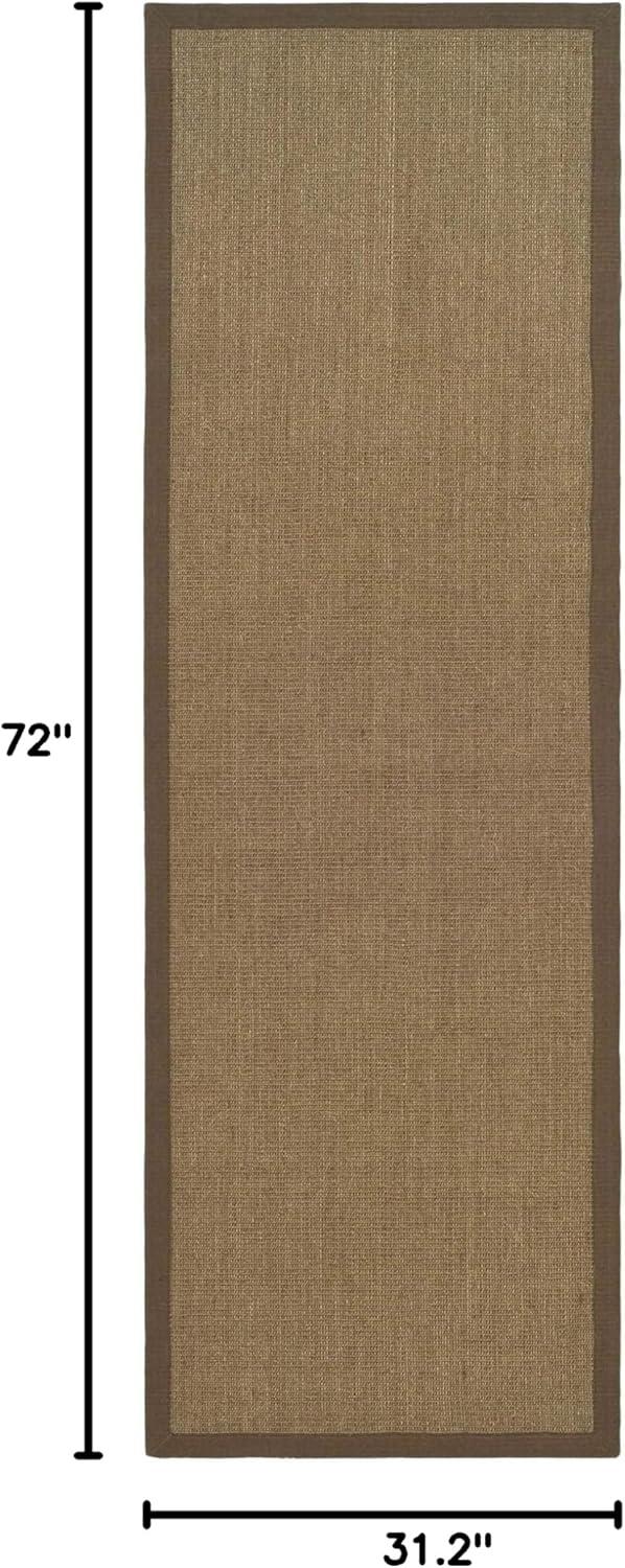 image:imageSAFAVIEH Natural Fiber Collection Area Rug 5 x 8 Marble amp Grey Border Sisal Design Easy Care Ideal for High Traffic Areas in Living Room Bedroom NF441BBrown