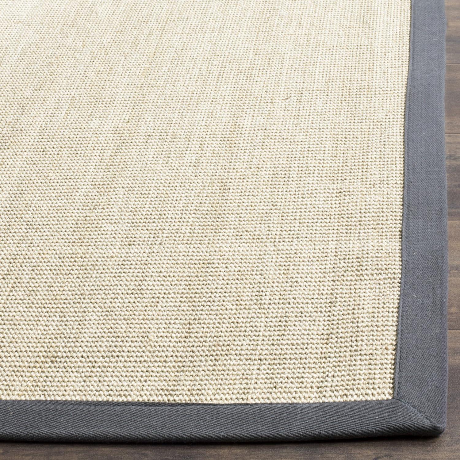 image:imageSAFAVIEH Natural Fiber Collection Area Rug 5 x 8 Marble amp Grey Border Sisal Design Easy Care Ideal for High Traffic Areas in Living Room Bedroom NF441BMarbleGrey